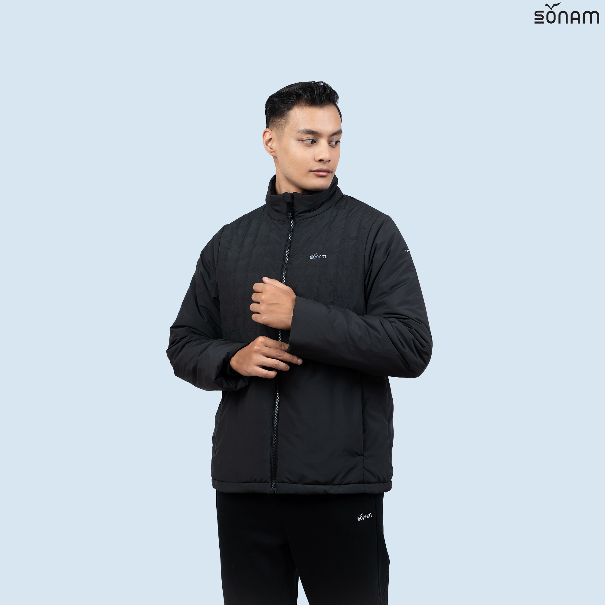 SONAM JIGDREL MEN'S RIBSTOP TAFFETA 75 GSM INSULATED JACKET WITH FUR (FW2025) #2734