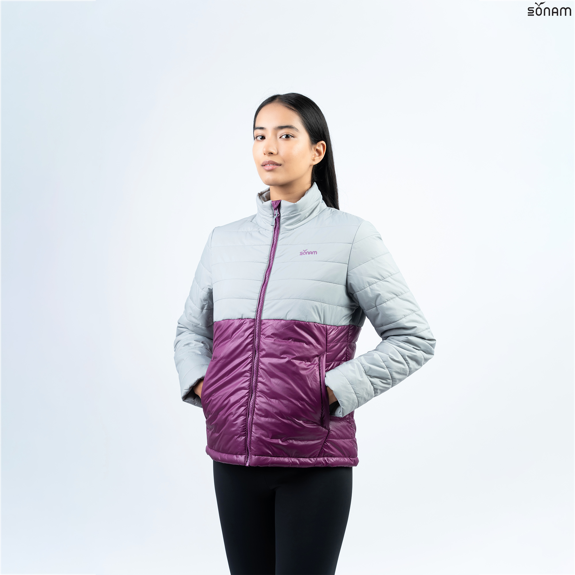 SONAM PEMA WOMEN'S SHINY+MATTE TAFFETA 200 GSM INSULATED JACKET (FW2025) #2719