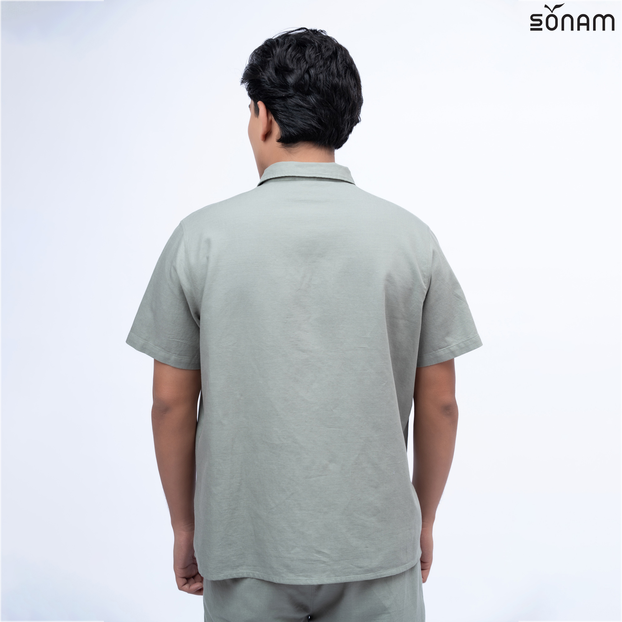 SONAM WANGCHEN MEN'S LINEN BLEND CASUAL SHIRT (SS2026) #2894