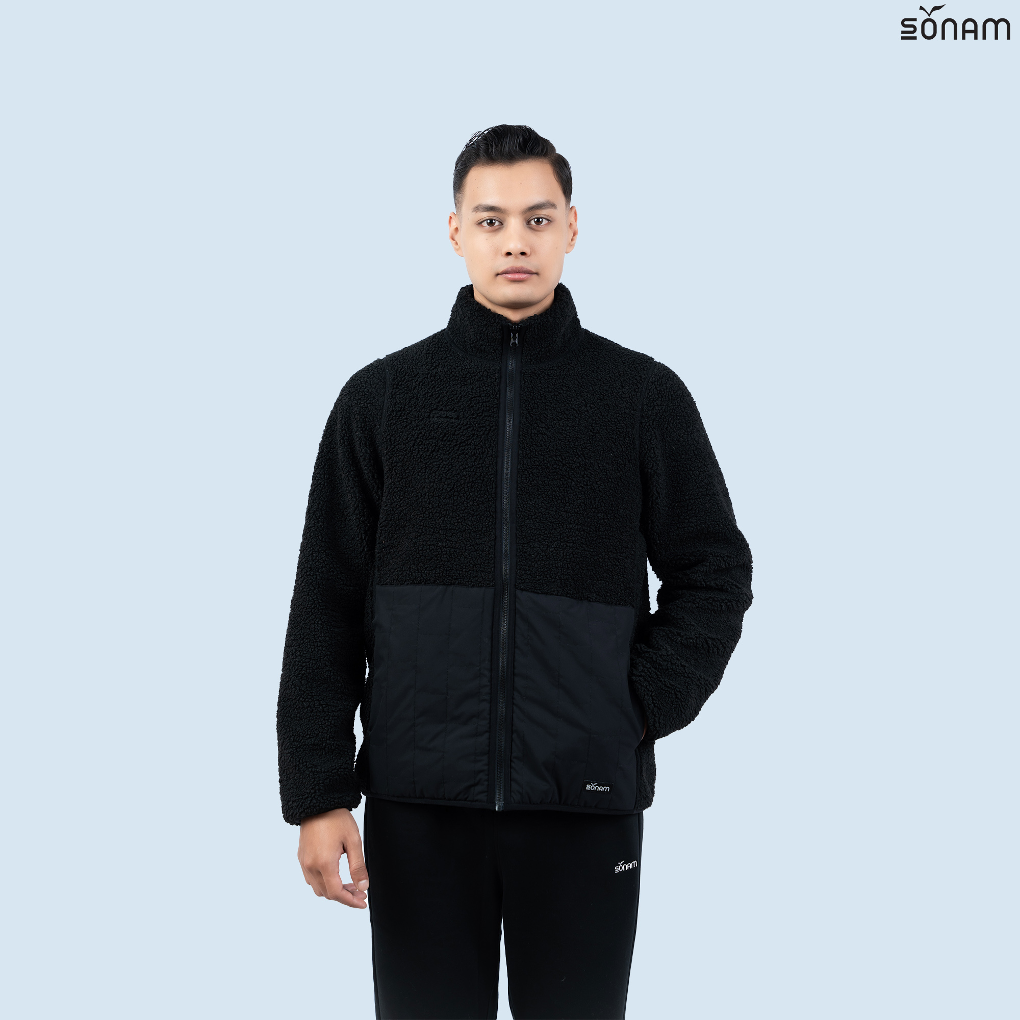 SONAM NORPHEL MEN'S REVERSIBLE TWO WAY FUR & FLEECE JACKET (FW2025) #2744