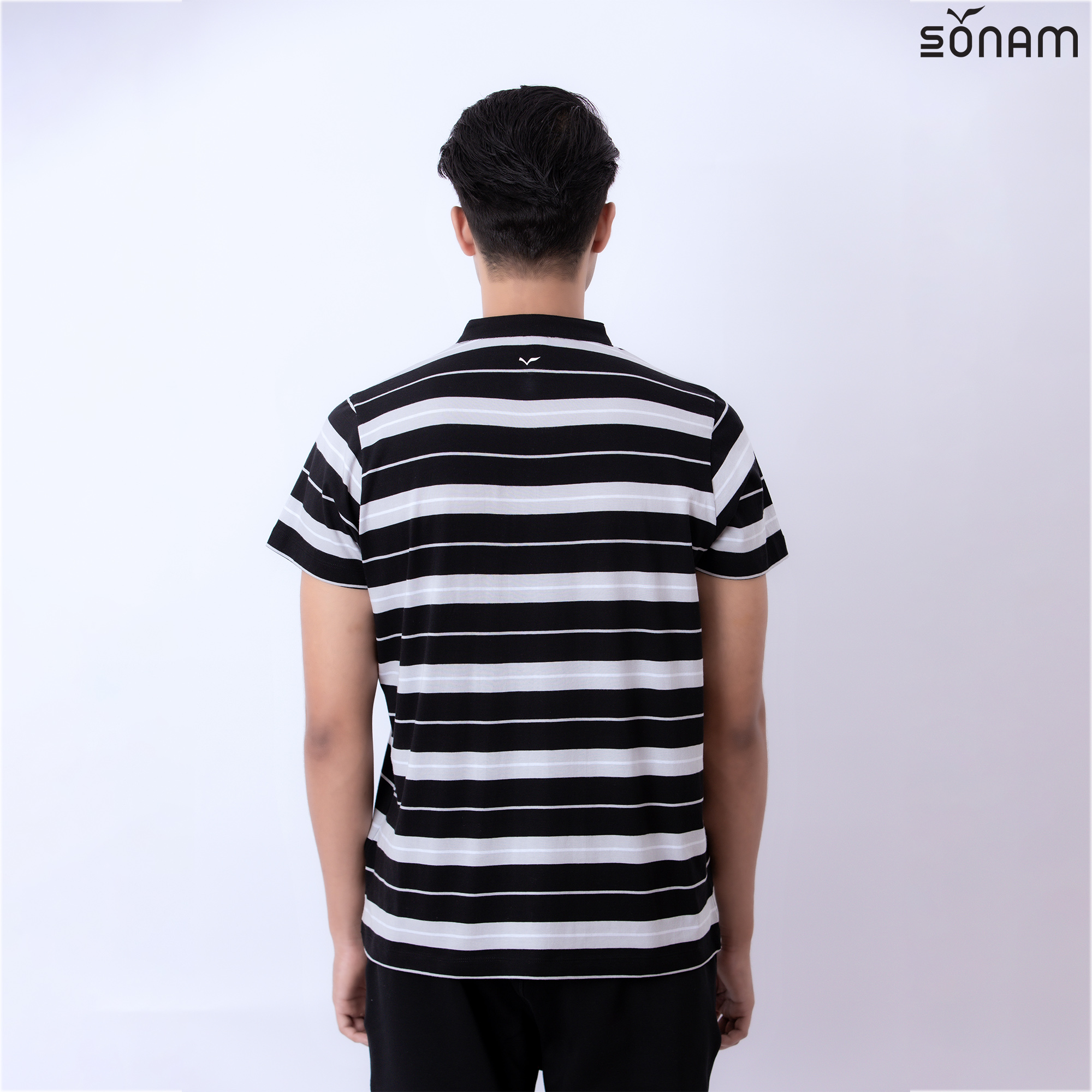 SONAM TAMDIM MEN'S MENDARIAN STRIPE T-SHIRT (SS2024) #2428