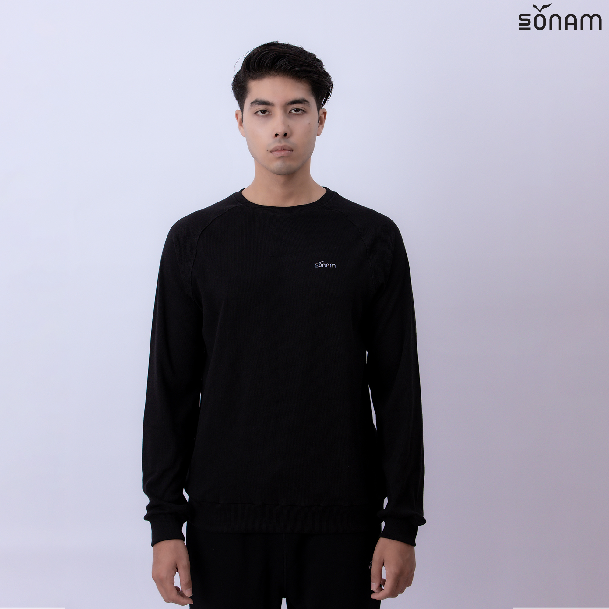 SONAM YUDRON MEN'S RIBBED SWEAT SHIRT (FW2024) #2431