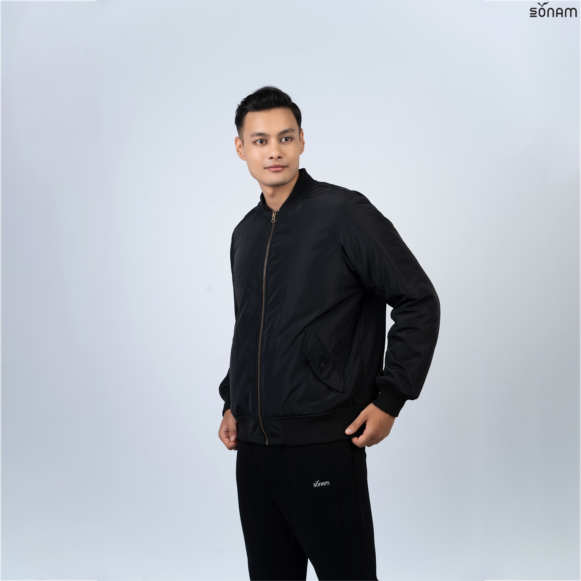 SONAM DRUKPA UNISEX SHINY JAPANESE TAFFETA 150 GSM INSULATED BOMBER JACKET (FW2025) #2774