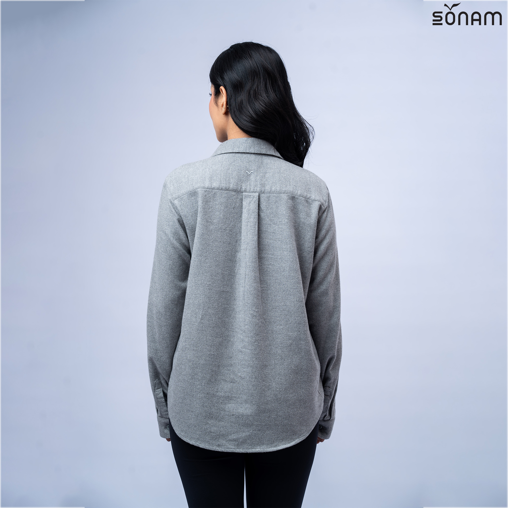 SONAM VEGA WOMEN'S MELANGE FLANNEL TOP (SS2026) #2834