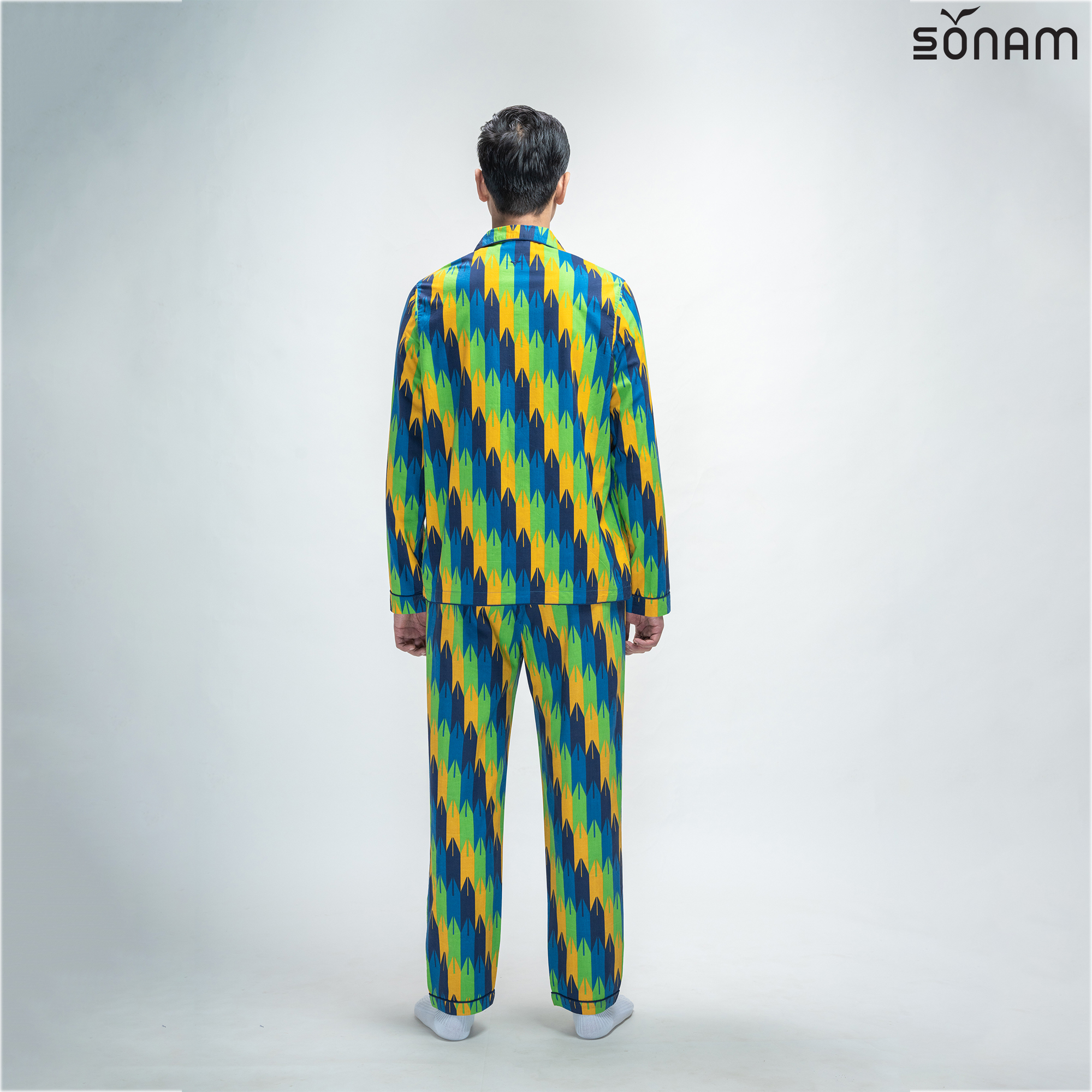 SONAM YUTSO MEN'S FULL SLEEVE NIGHT SUIT (SS2023) #2008 - #2008