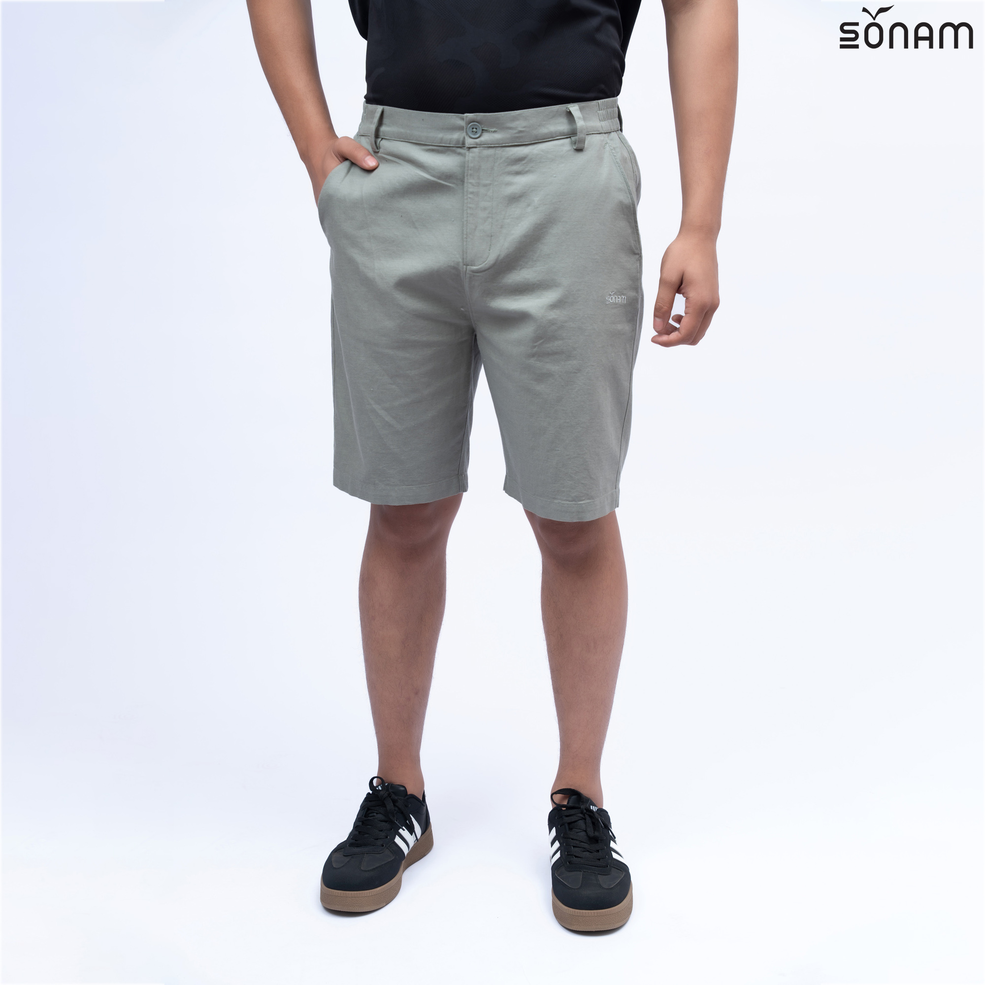 SONAM YANGRIN MEN'S LINEN BLEND SHORTS (SS2026) #2895