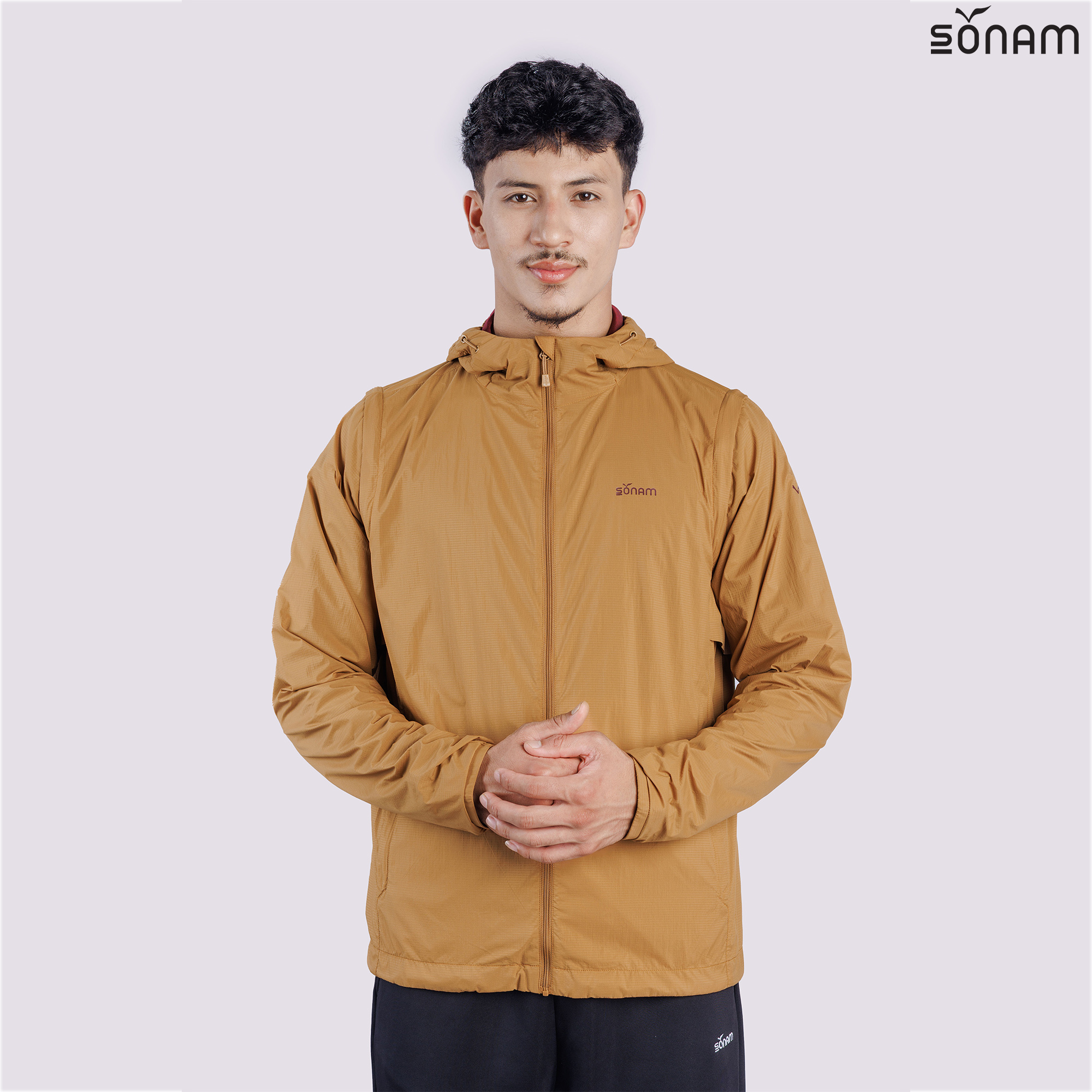 SONAM JAMLING MEN'S SKIN WEAR WINDPROOF WINDCHEATER WITH DETACHABLE SLEEVE (SS2025) #2654