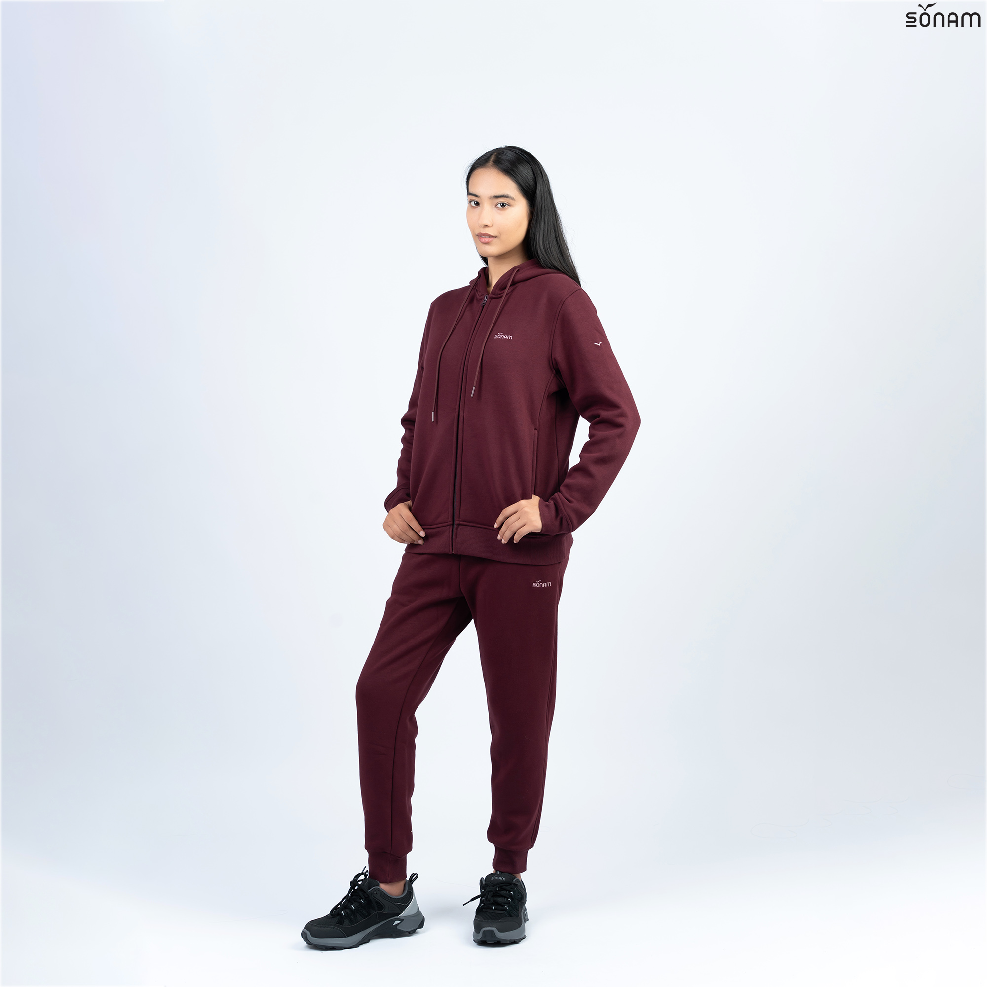 SONAM AKAR UNISEX TERRY FLEECE HOODED ZIPPED JACKET (FW2025) #2751