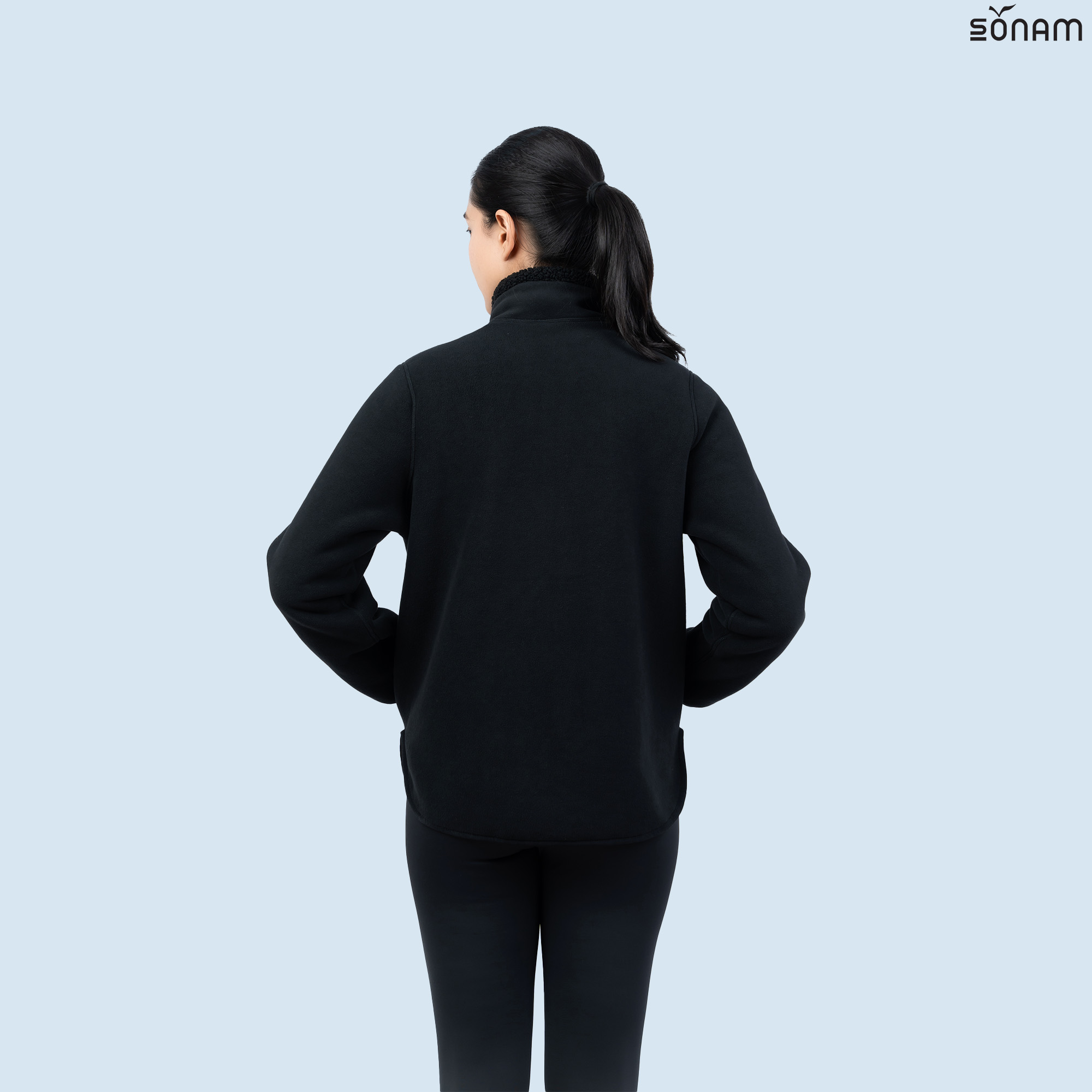 SONAM TARCHIN WOMEN'S REVERSIBLE TWO WAY FUR & FLEECE JACKET (FW2025) #2745