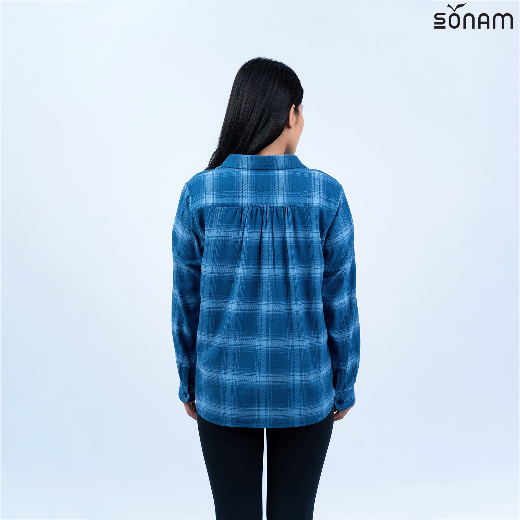 SONAM CARINA WOMEN`S PLAID FLANNEL SHIRT(SS2026) #2832