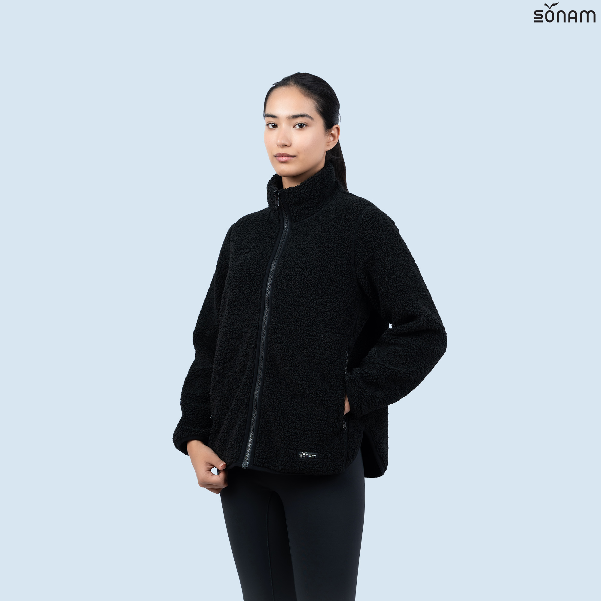 SONAM TARCHIN WOMEN'S REVERSIBLE TWO WAY FUR & FLEECE JACKET (FW2025) #2745