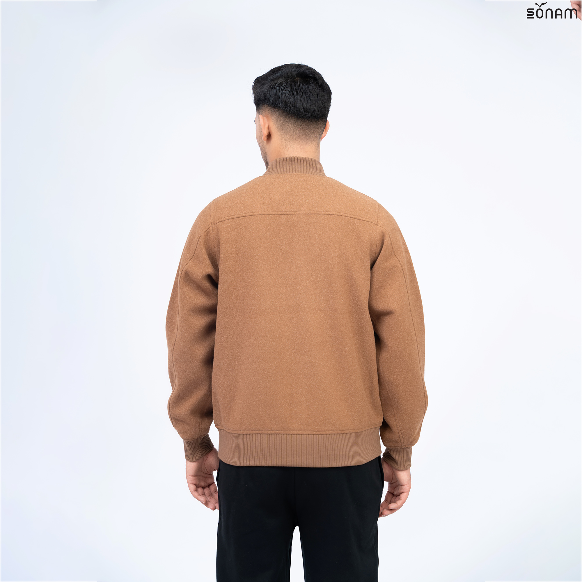 SONAM  RABSAL MEN'S WOOLEN BOMBER JACKET (FW2025) #2510