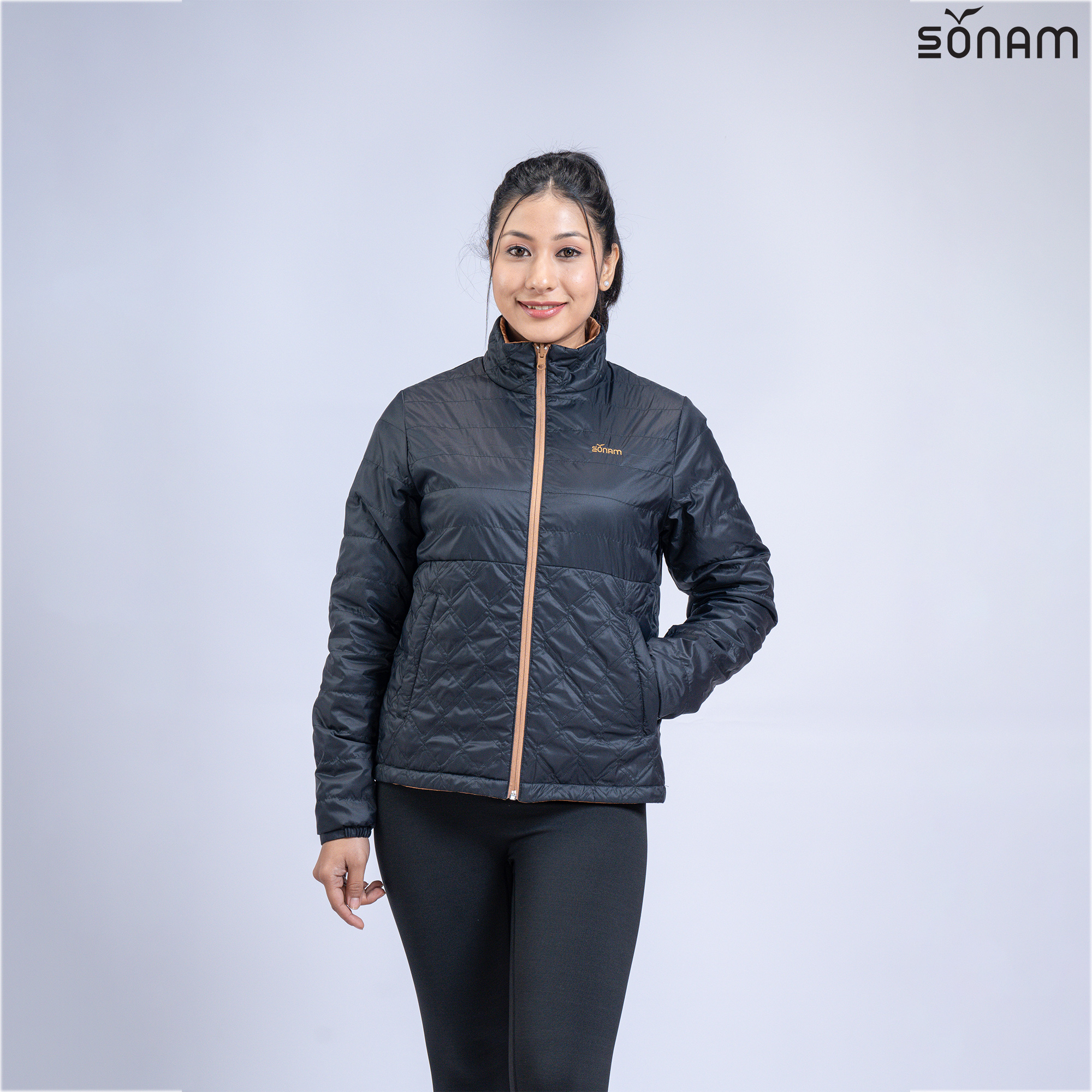 SONAM PHURBU WOMENS 50+50 GSM PRIMOLOFT REVERSIBLE JACKET (FW2023) #2222