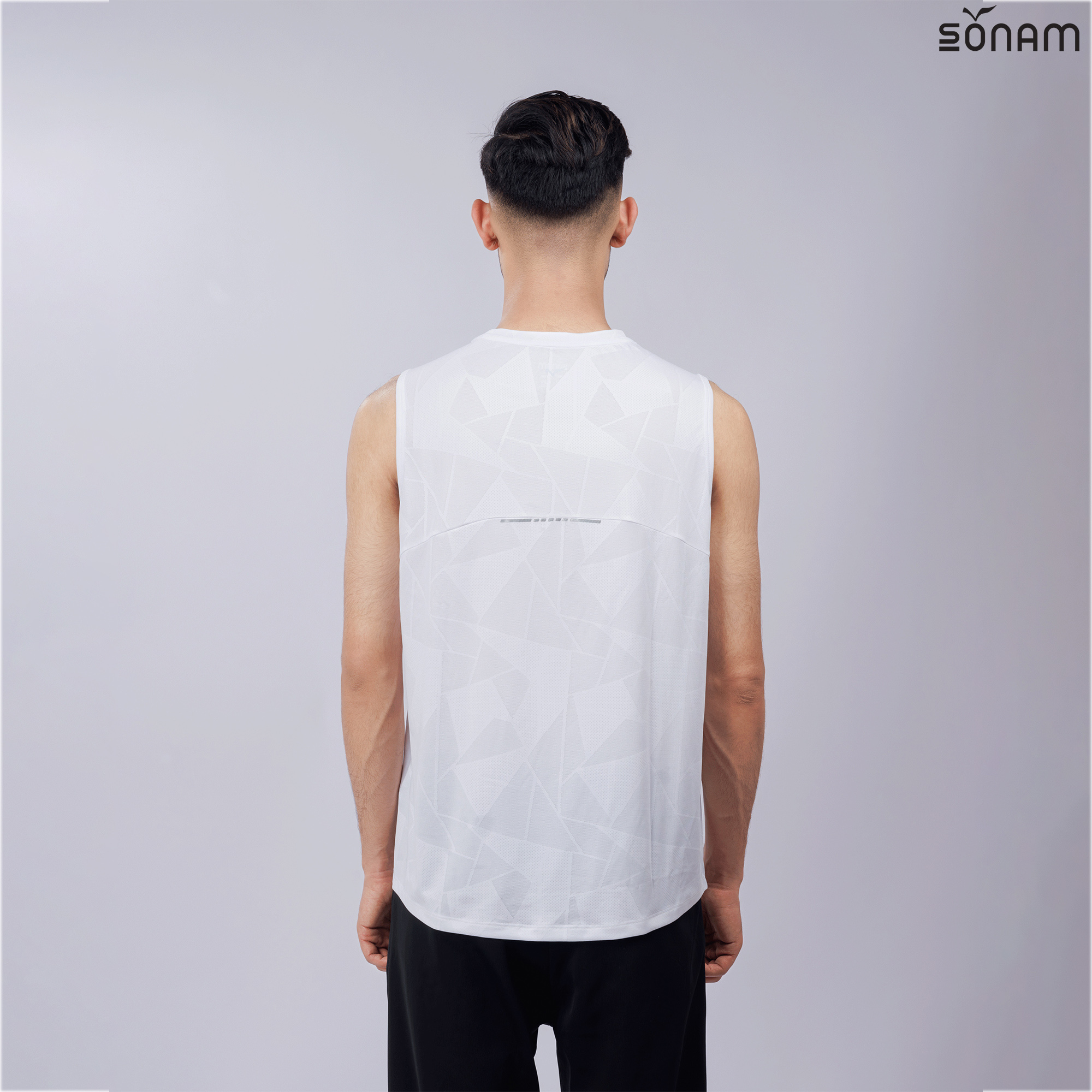 SONAM SALYAN MEN'S SELF PRINT DRYFIT VEST (SS2025) #2657