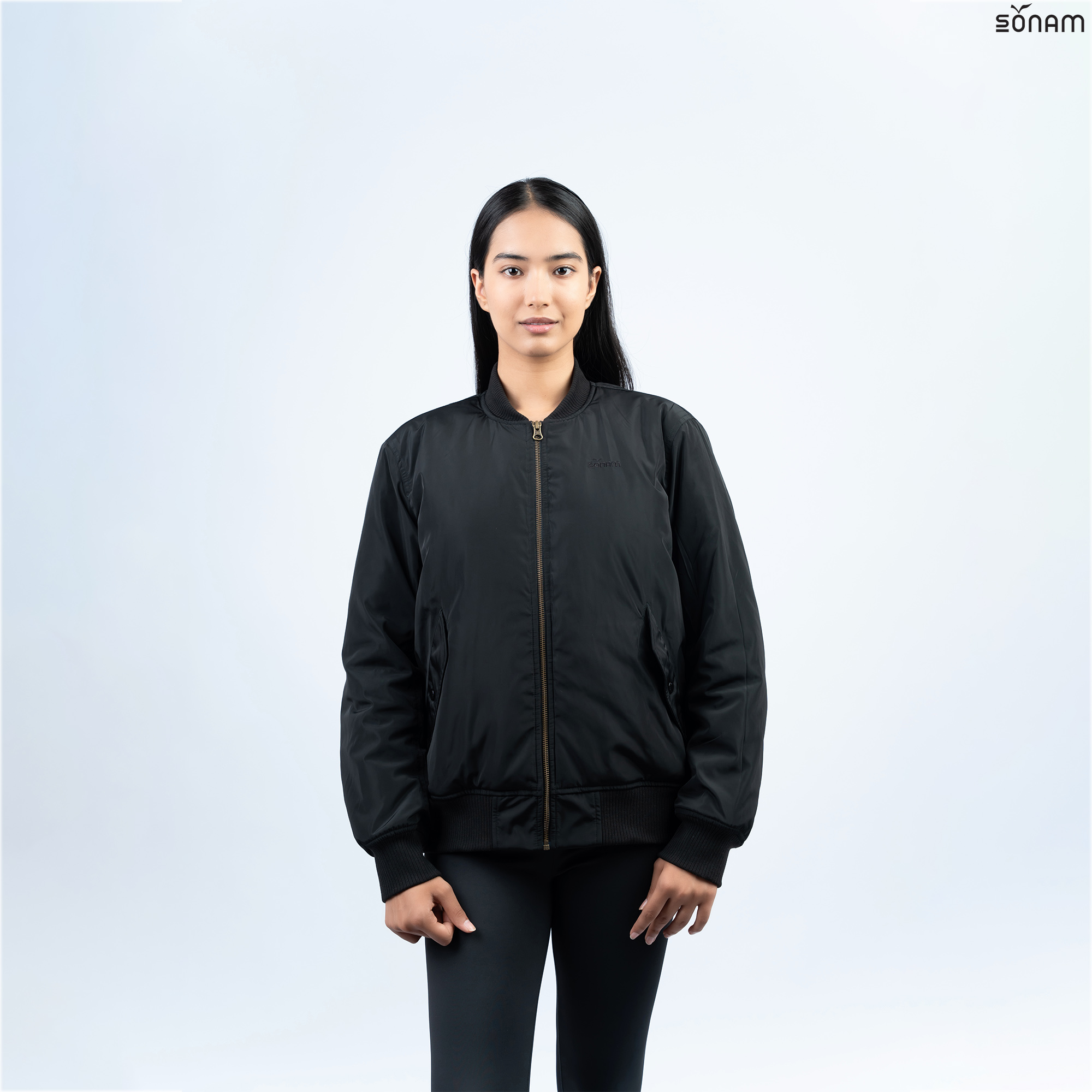 SONAM DRUKPA UNISEX SHINY JAPANESE TAFFETA 150 GSM INSULATED BOMBER JACKET (FW2025) #2774