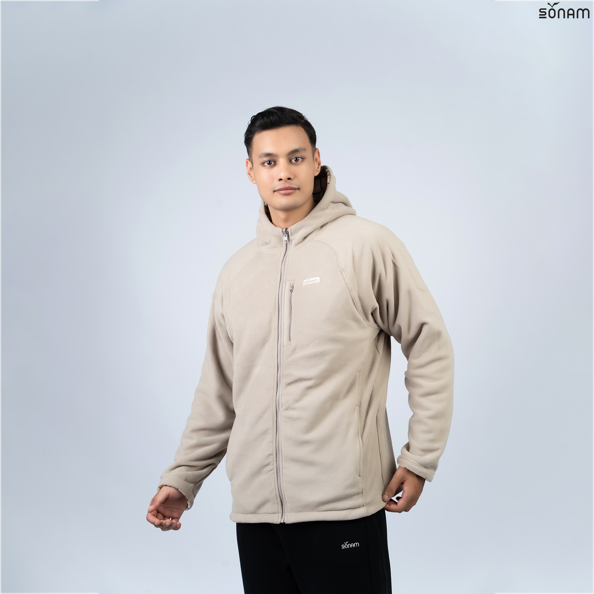 SONAM LEKSHYA MEN'S PLAID FLEECE REVERSIBLE JACKET (FW2025) #2487