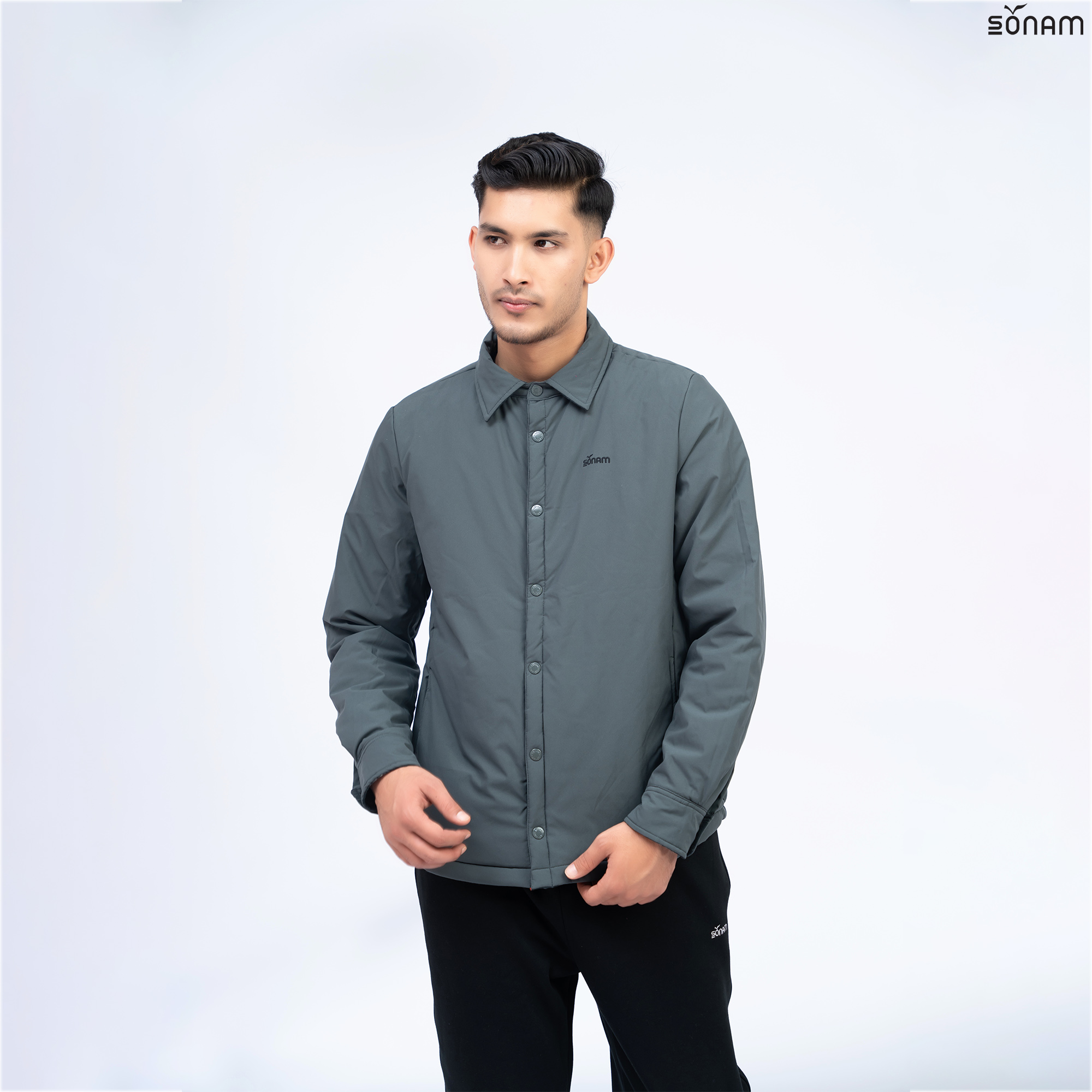 SONAM NULLU MEN'S FLANNEL REVERSIBLE 150 GSM PADDED SHACKET (FW2025) #2470