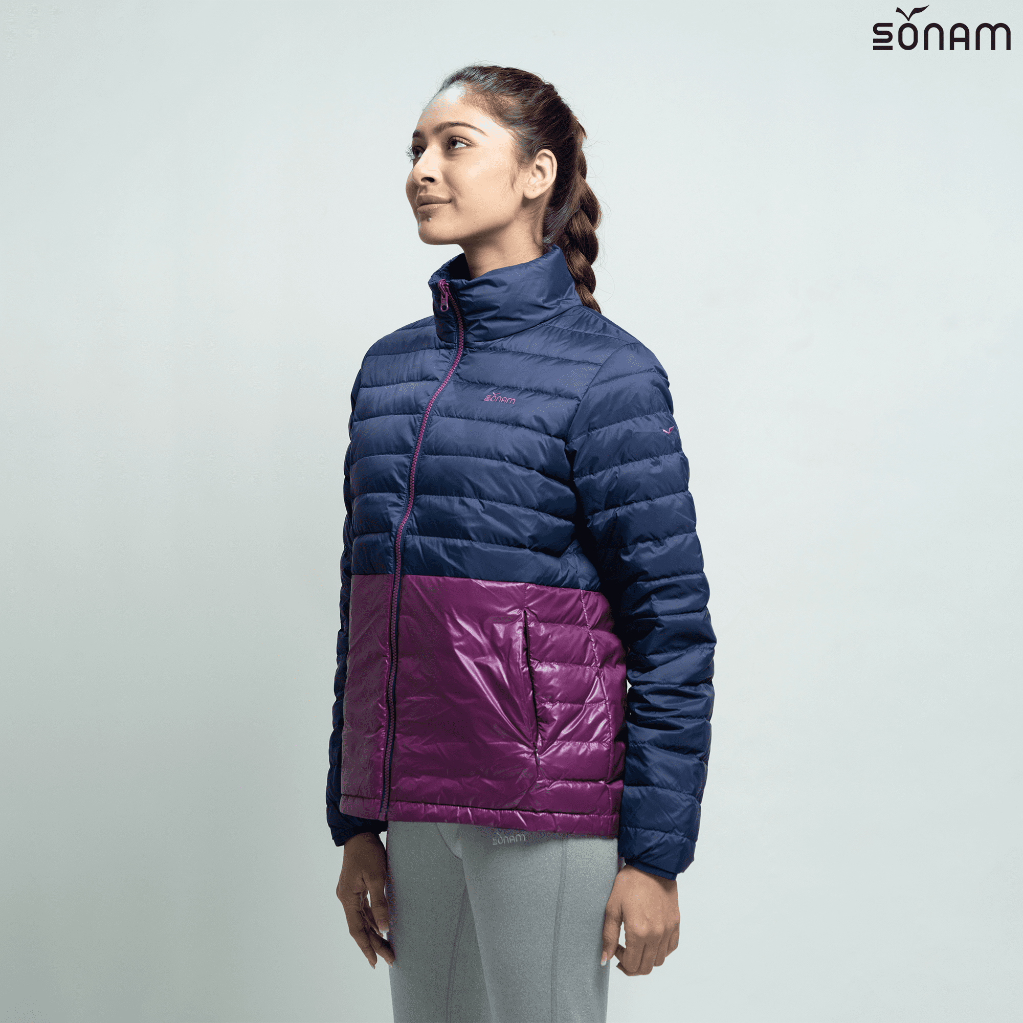 MIKENO WOMEN'S REVERSIBLE LIGHT WEIGHT DOWN JACKET #1623