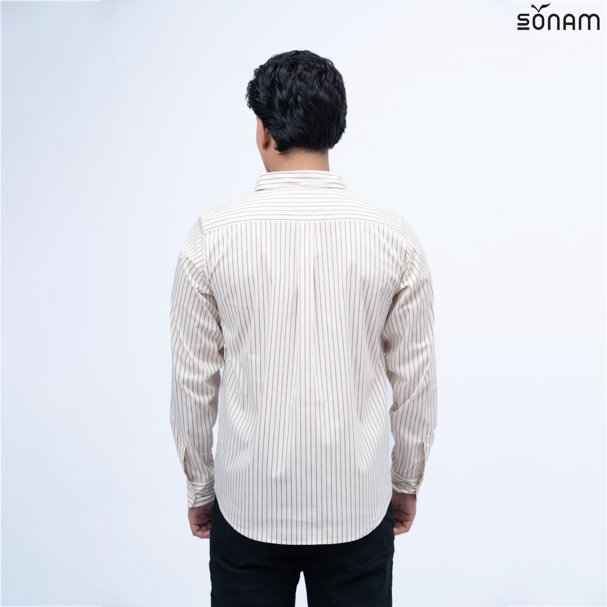 SONAM KARMA MEN'S STRIPE COTTON FULL SLEEVE SHIRT (SS2026) #2842