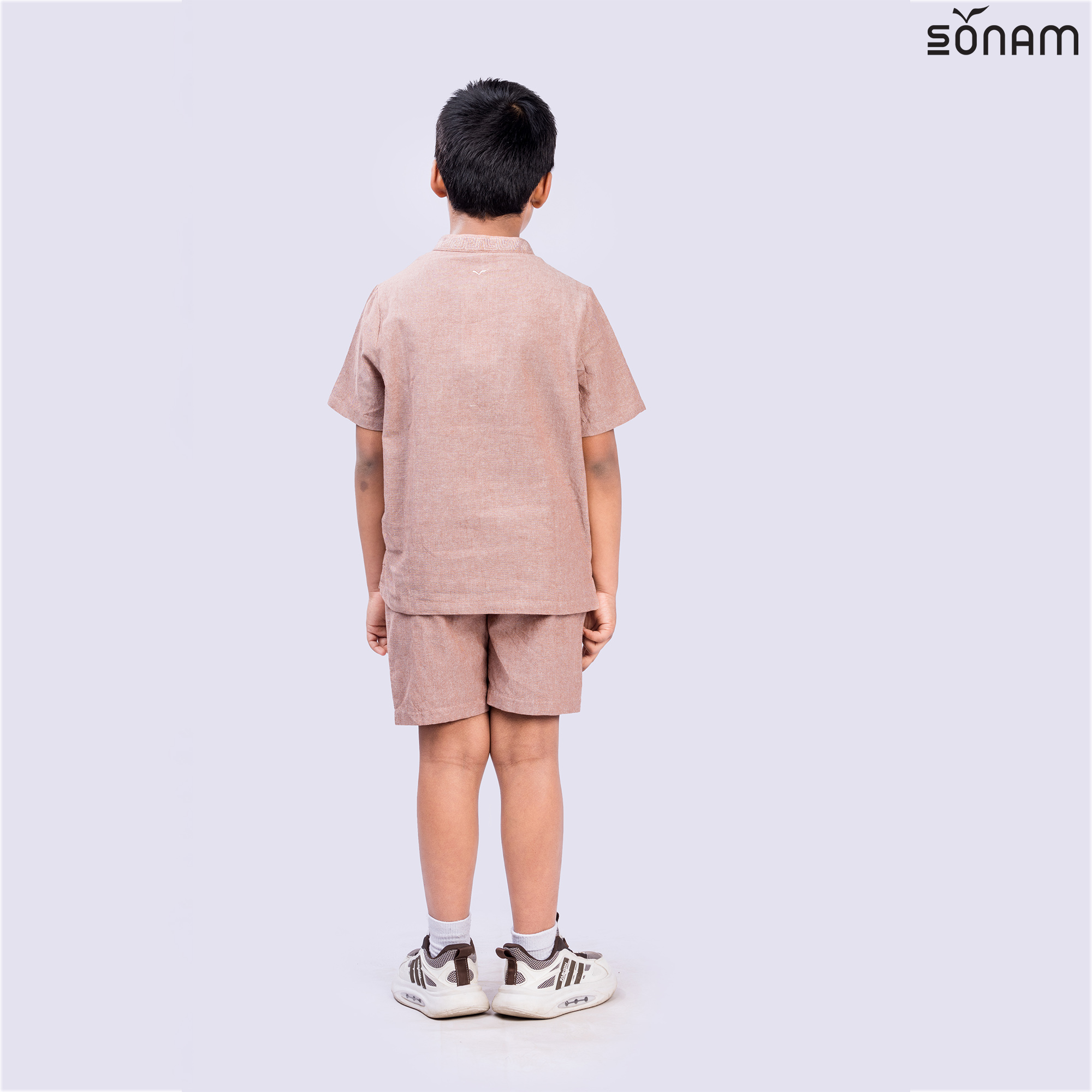 SONAM ITHI KID'S HALF SLEEVE CHAMBRAY SHIRT (SS2025) #2573