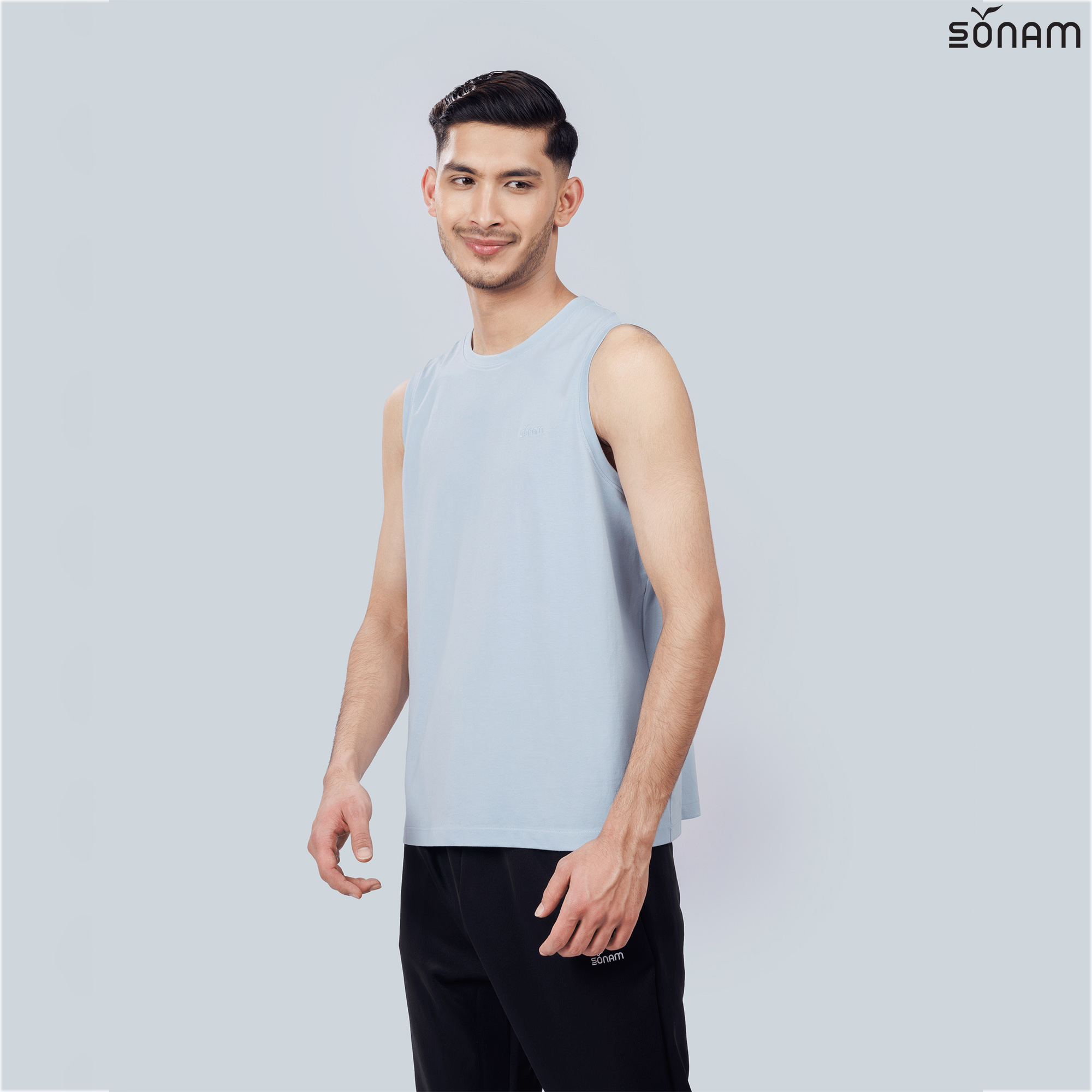 SONAM DAVIS MEN'S COTTON SINGLE JERSEY VEST (SS2025) #2619
