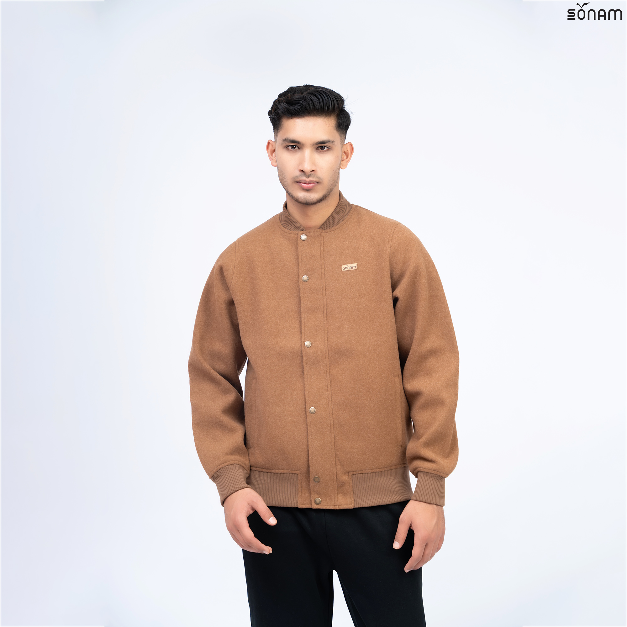 SONAM  RABSAL MEN'S WOOLEN BOMBER JACKET (FW2025) #2510
