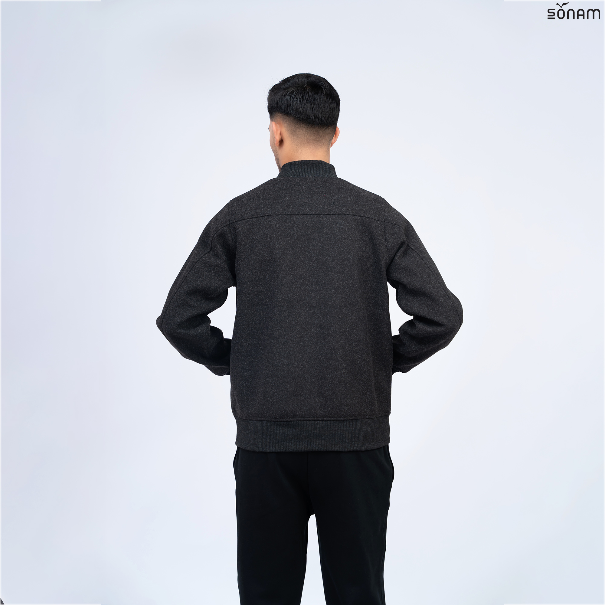 SONAM  RABSAL MEN'S WOOLEN BOMBER JACKET (FW2025) #2510