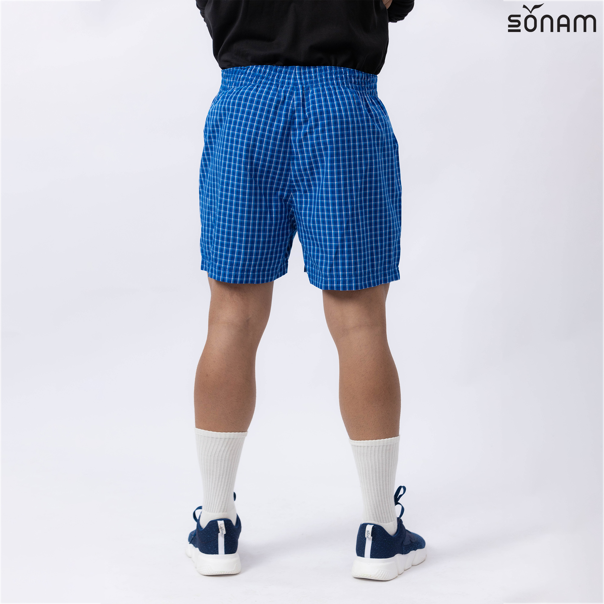 SONAM MEN'S GYURMEY COTTON CHECK TRUNKS (SS2024) #2496