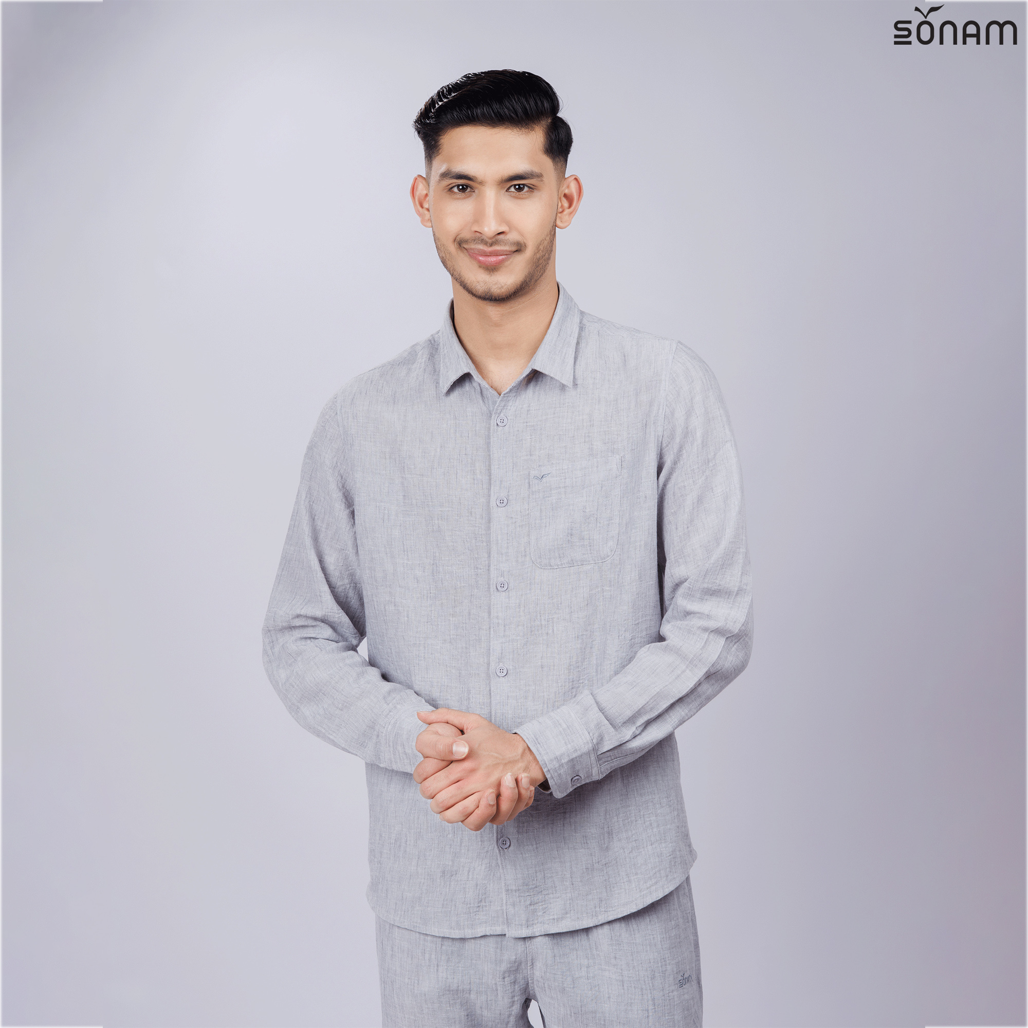 SONAM DACHHIRI MEN'S DERIVED LINEN SHIRT (SS2025) #2675