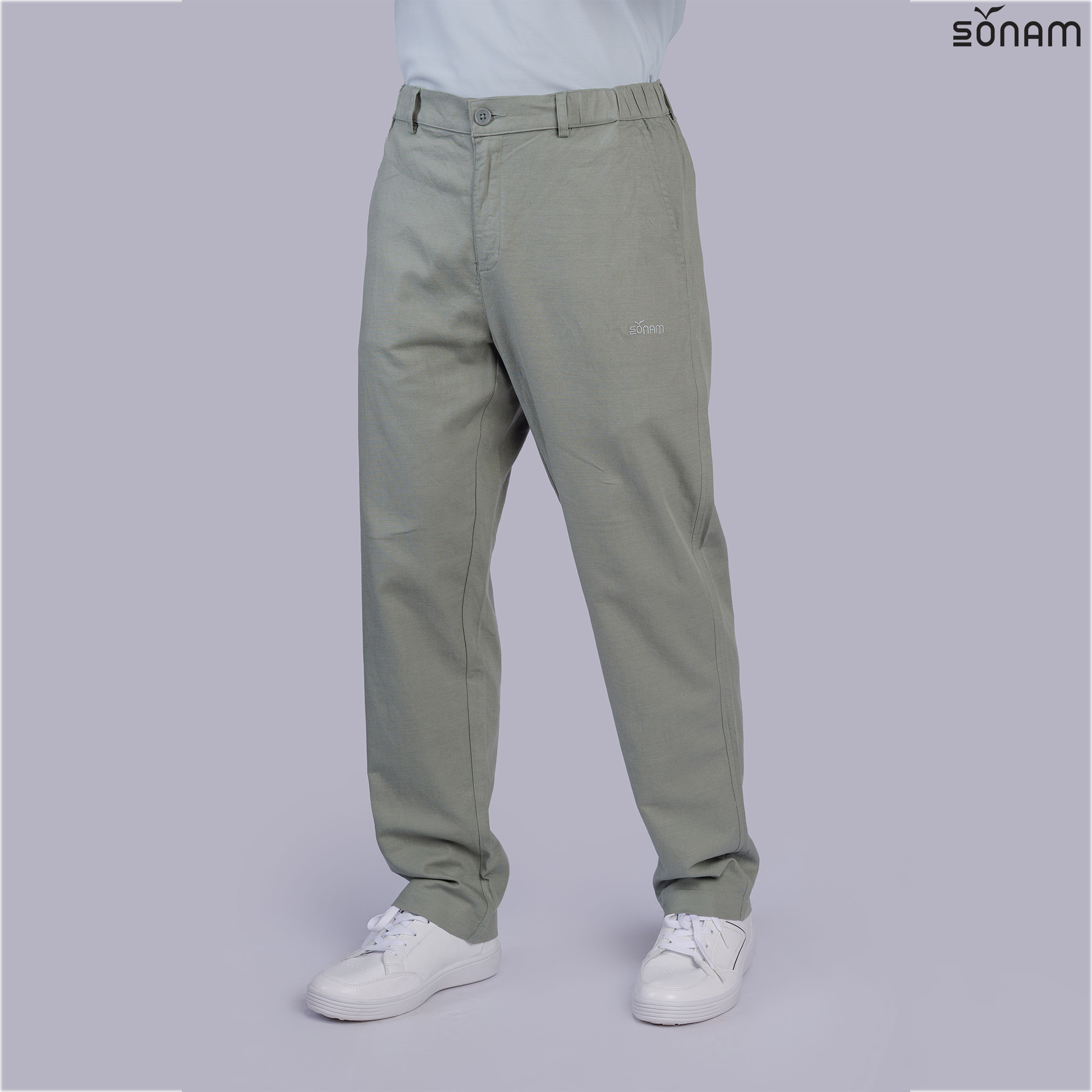 SONAM AJIBA MEN'S LINEN BLEND RELAXED PANT'S (SS2025) #2656