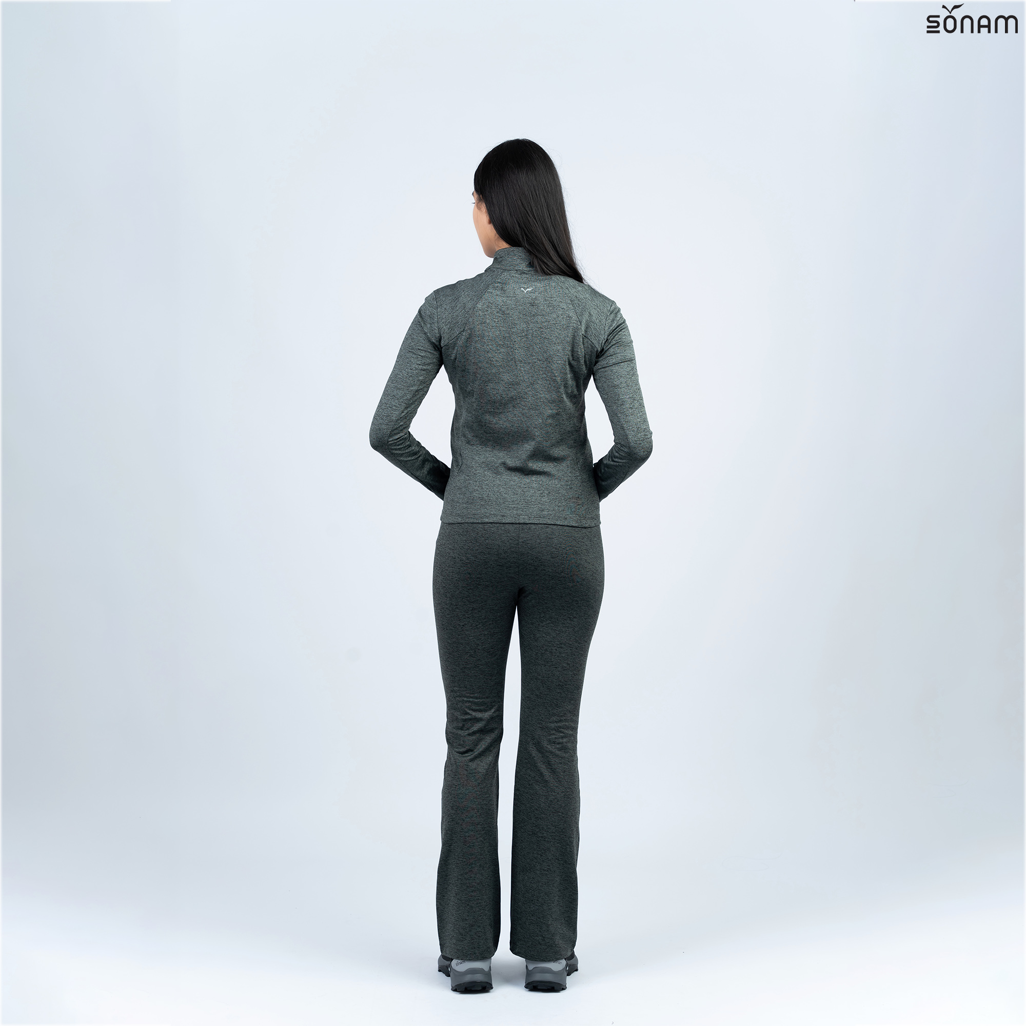 SONAM YISHE WOMEN'S MILLANGE FLEECE WIDE LEG PANT (FW2025) #2794
