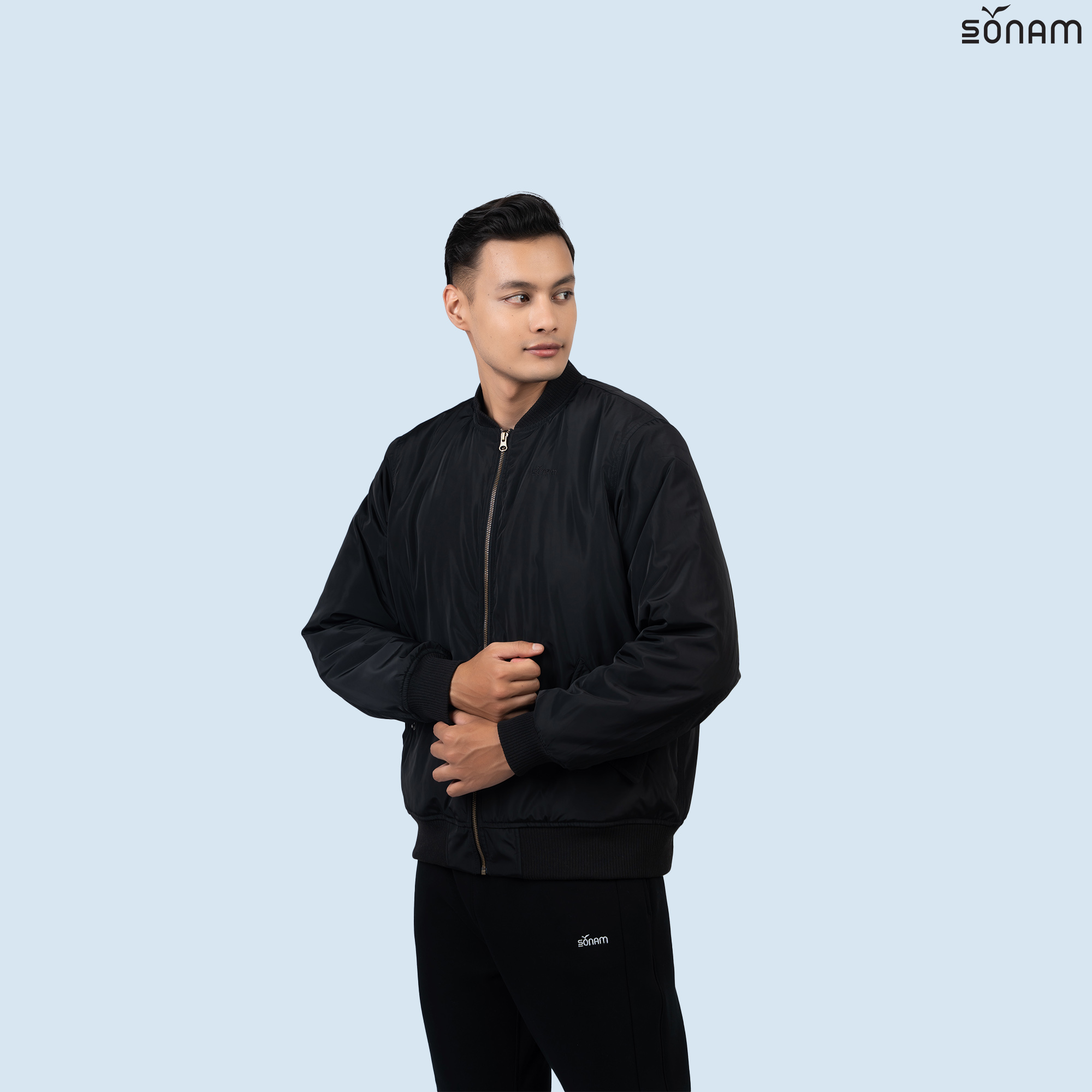 SONAM DRUKPA UNISEX SHINY JAPANESE TAFFETA 150 GSM INSULATED BOMBER JACKET (FW2025) #2774