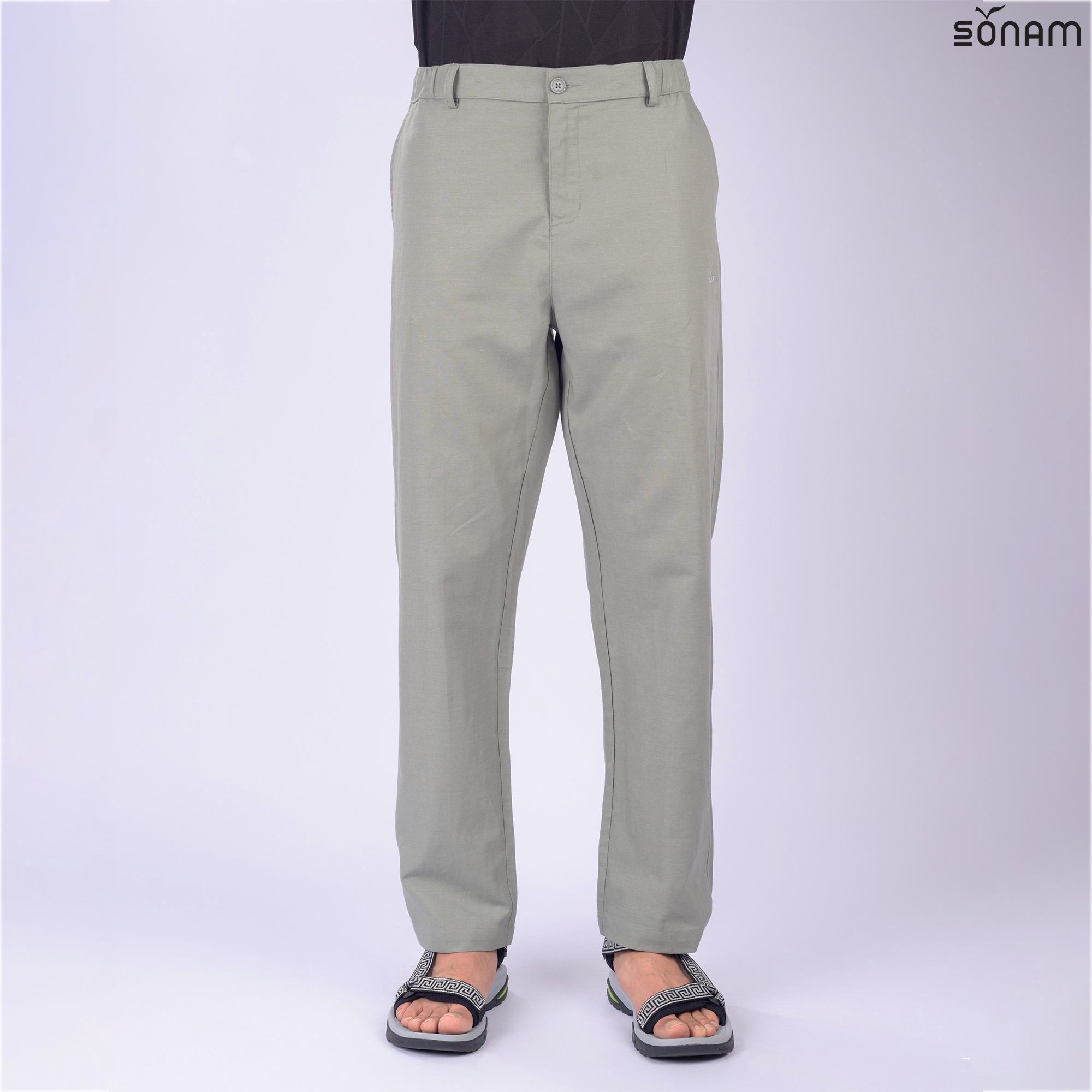 SONAM AJIBA MEN'S LINEN BLEND RELAXED PANT'S (SS2025) #2656