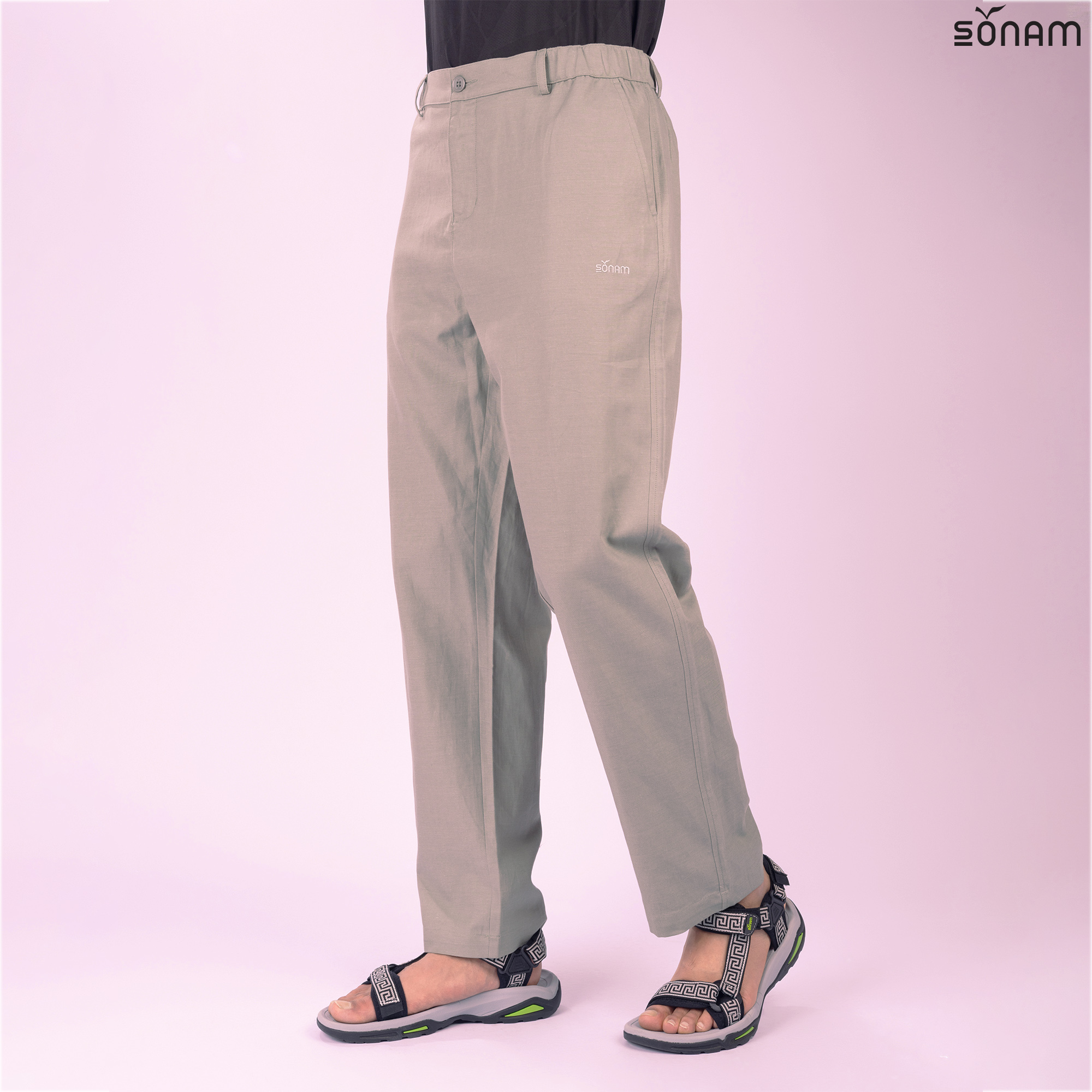 SONAM AJIBA MEN'S LINEN BLEND RELAXED PANT'S (SS2025) #2656