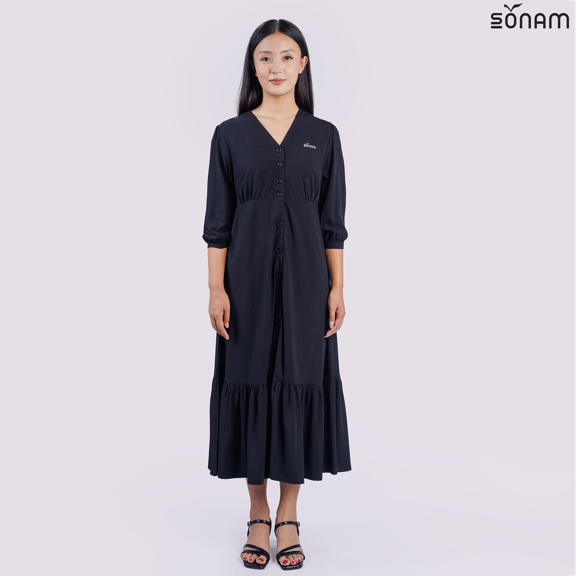 SONAM CHIME WOMEN'S BAMBOO LONG DRESS (SS2025) #2664