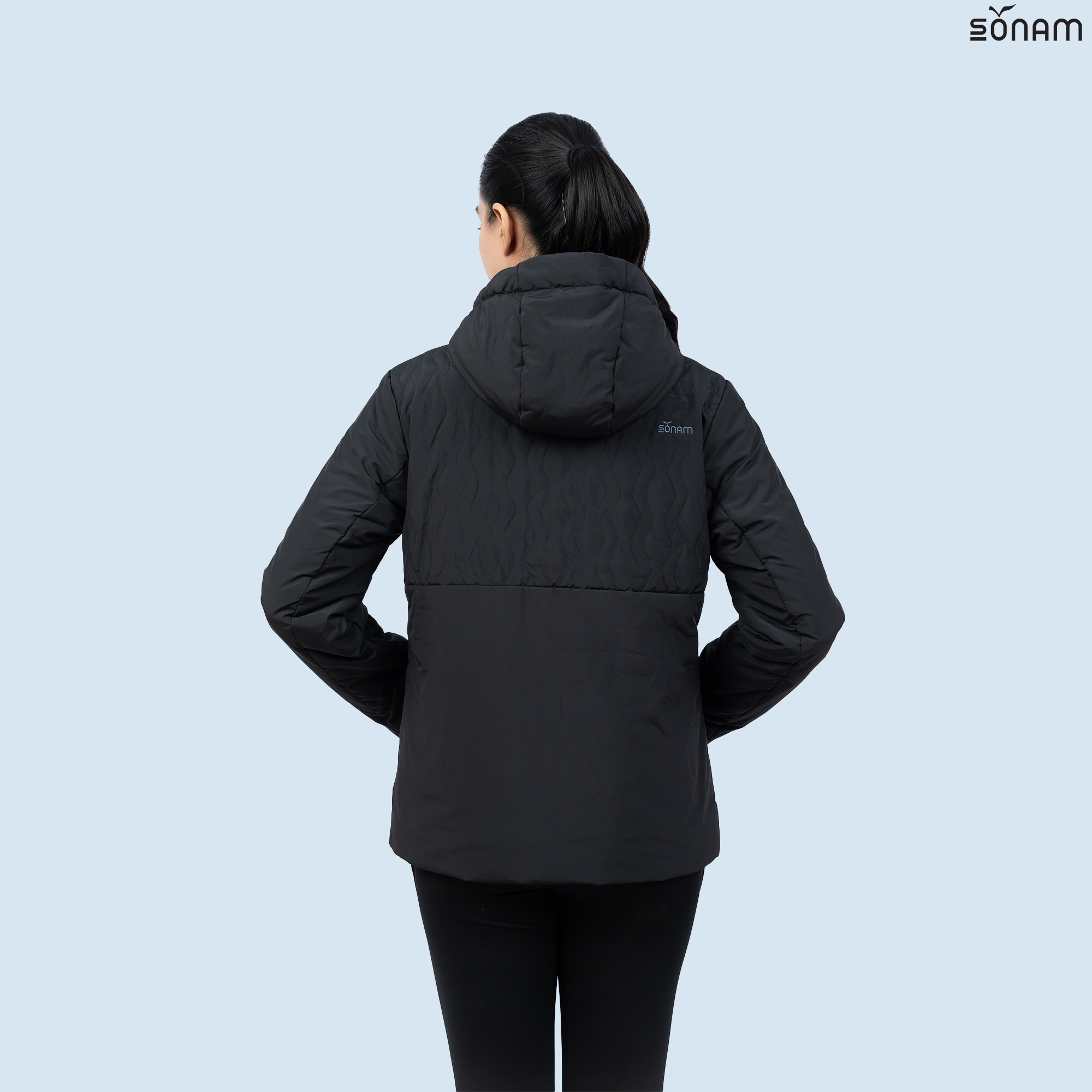 SONAM TSEZIN WOMEN'S RIBSTOP TAFFETA 75 GSM INSULATED JACKET WITH FUR (FW2025) #2737