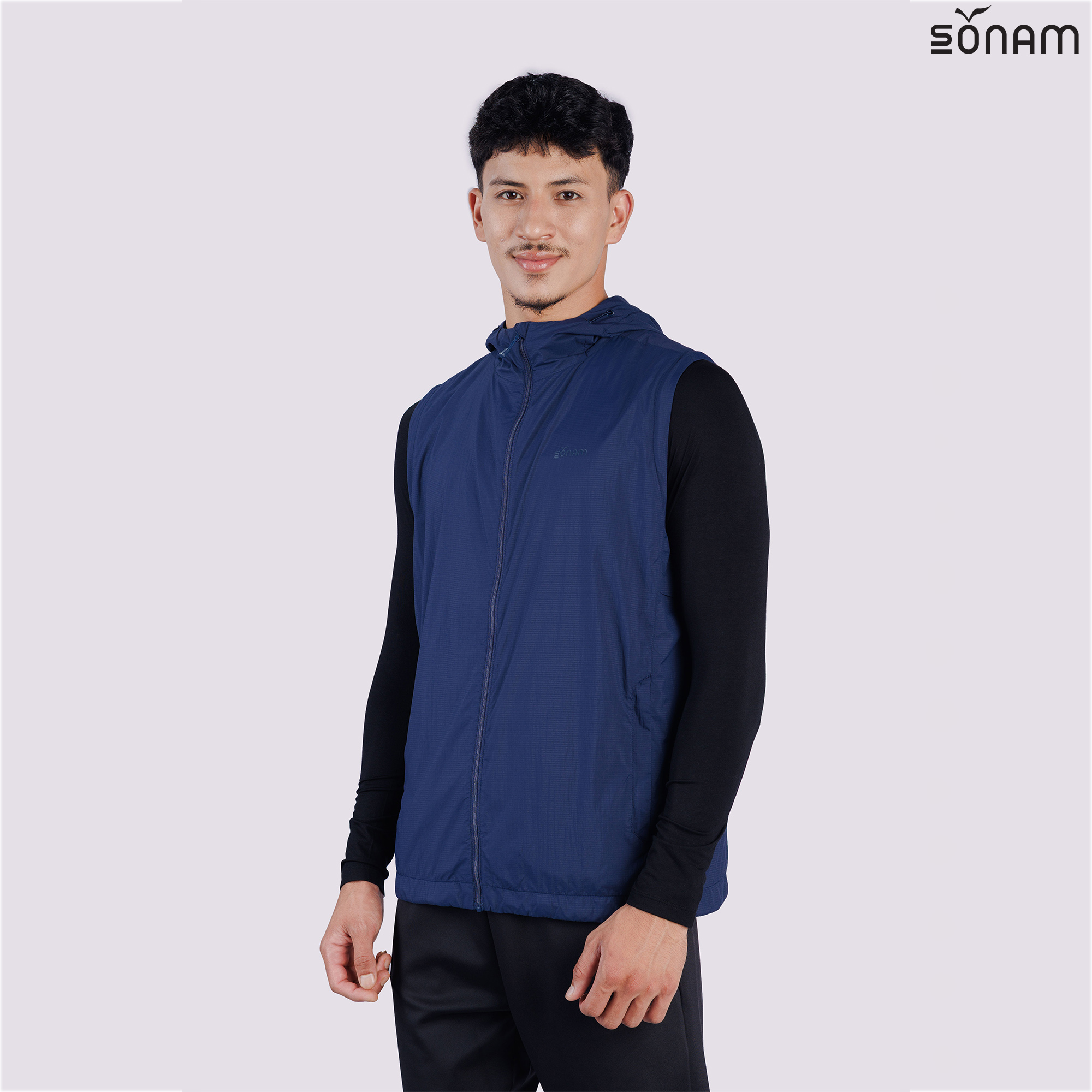 SONAM JAMLING MEN'S SKIN WEAR WINDPROOF WINDCHEATER WITH DETACHABLE SLEEVE (SS2025) #2654