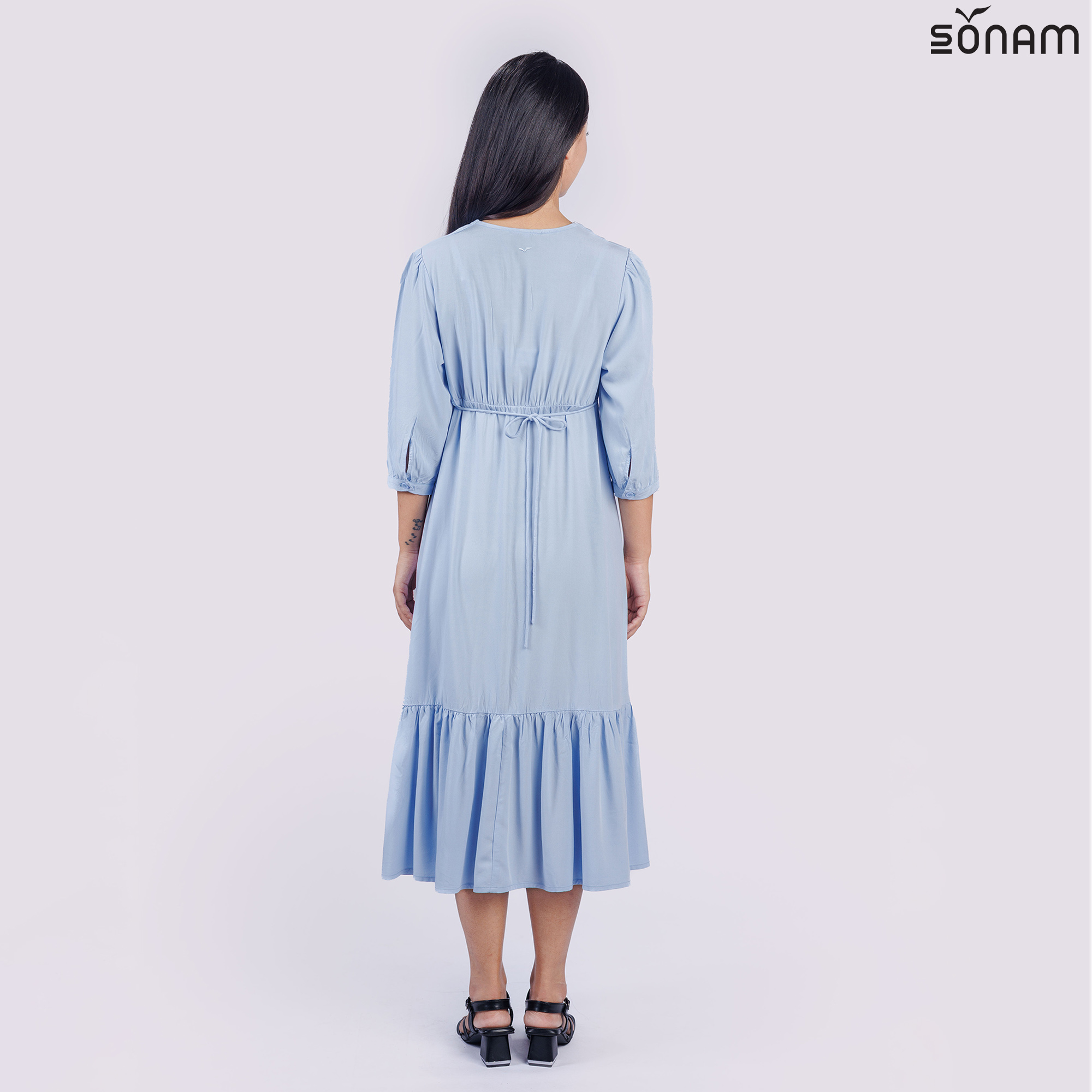 SONAM CHIME WOMEN'S BAMBOO LONG DRESS (SS2025) #2664 A