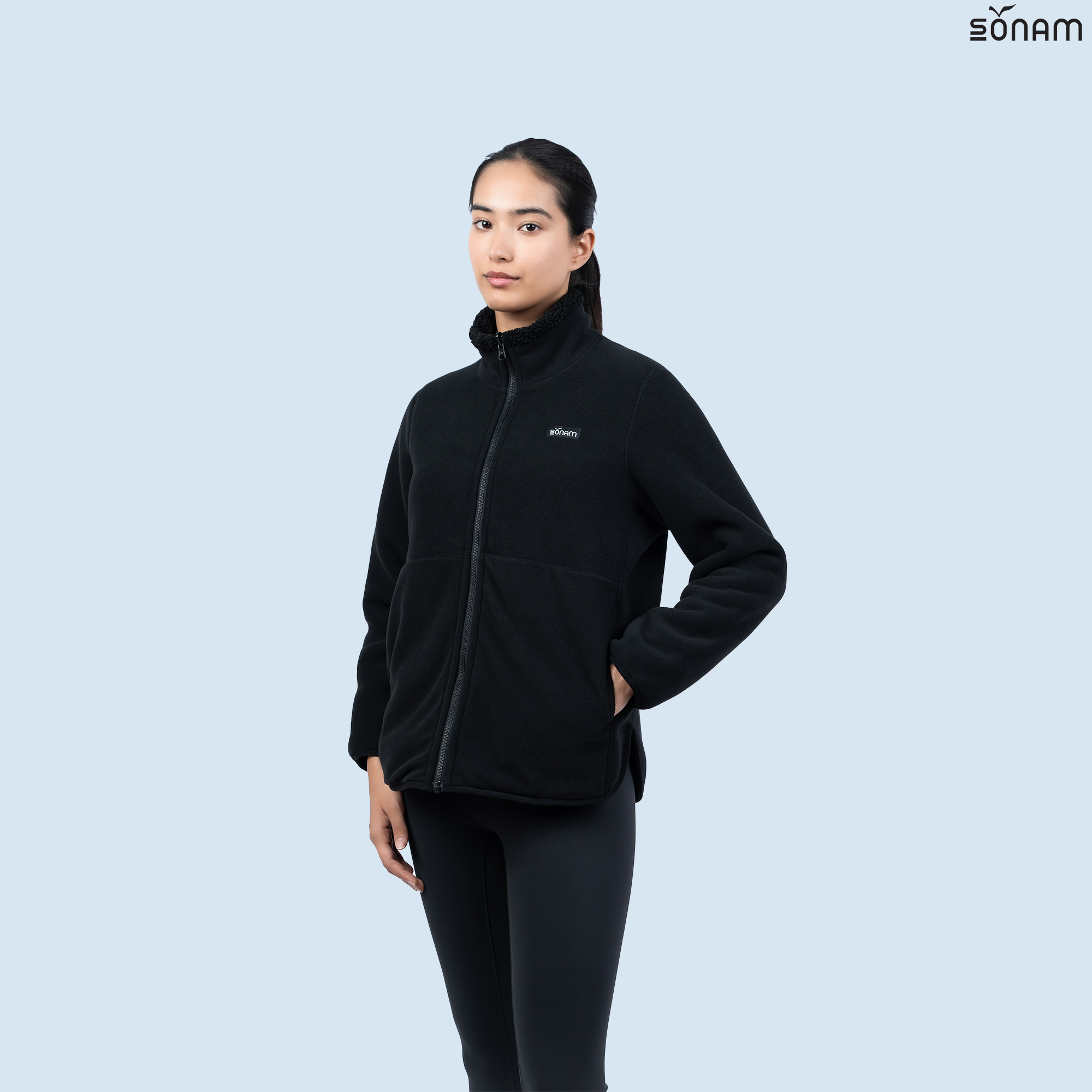 SONAM TARCHIN WOMEN'S REVERSIBLE TWO WAY FUR & FLEECE JACKET (FW2025) #2745