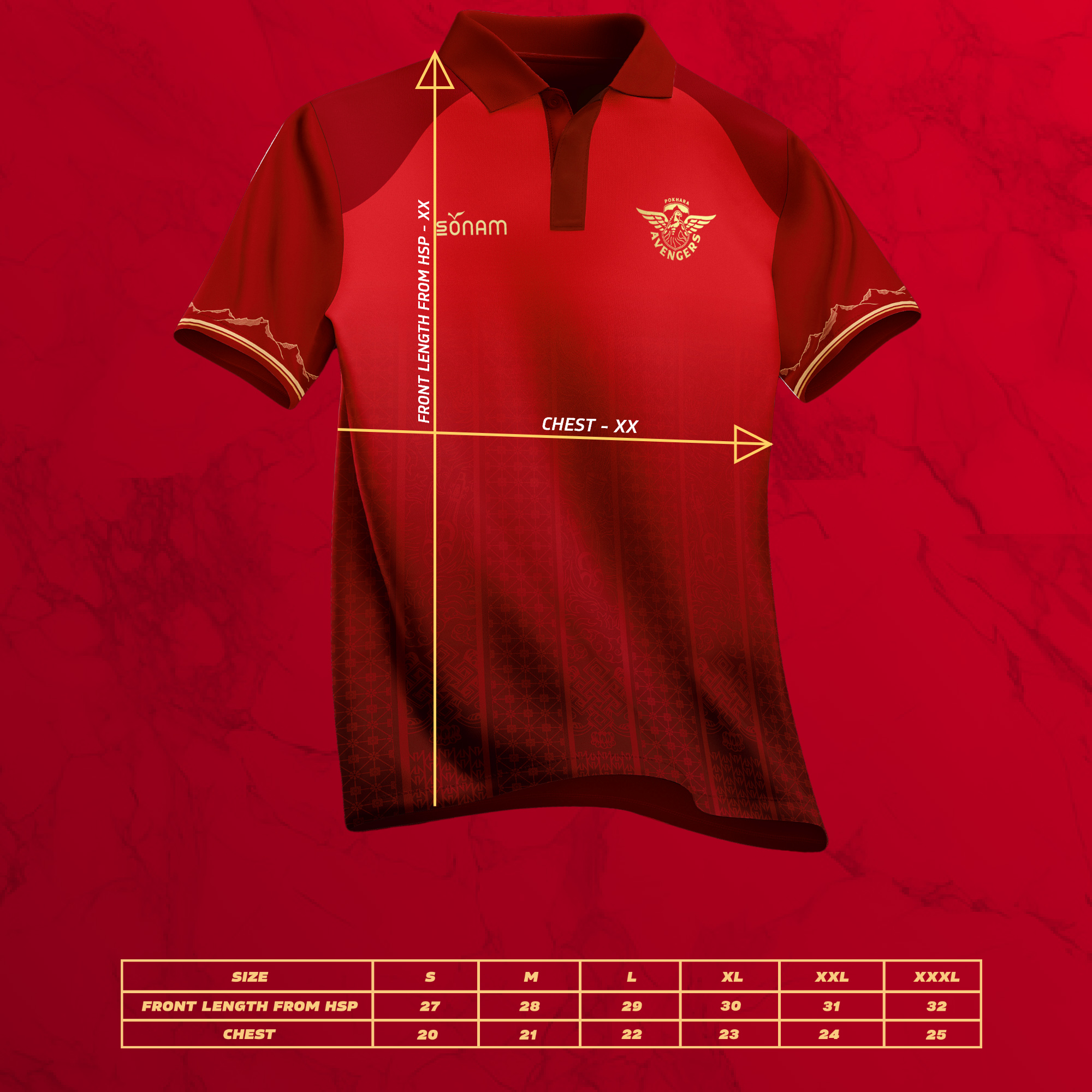 SONAM AVENGERS COLLARED FAN JERSEY-G (SS2026) #3017