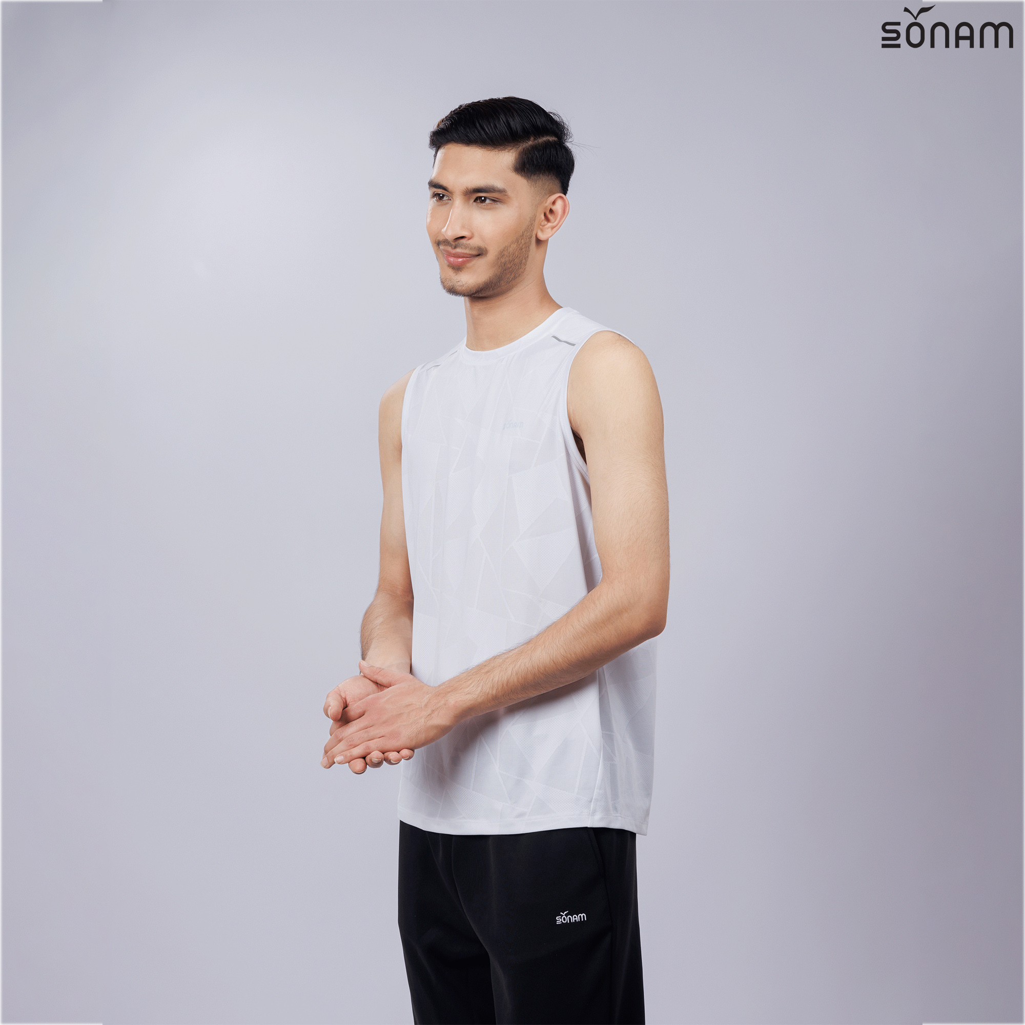 SONAM SALYAN MEN'S SELF PRINT DRYFIT VEST (SS2025) #2657