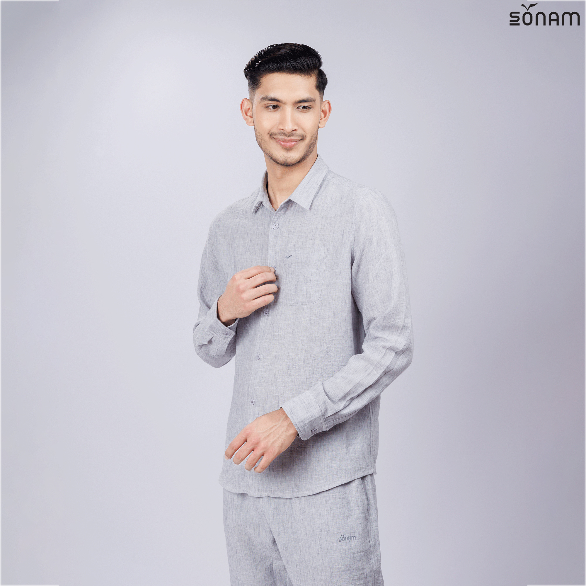 SONAM DACHHIRI MEN'S DERIVED LINEN SHIRT (SS2025) #2675