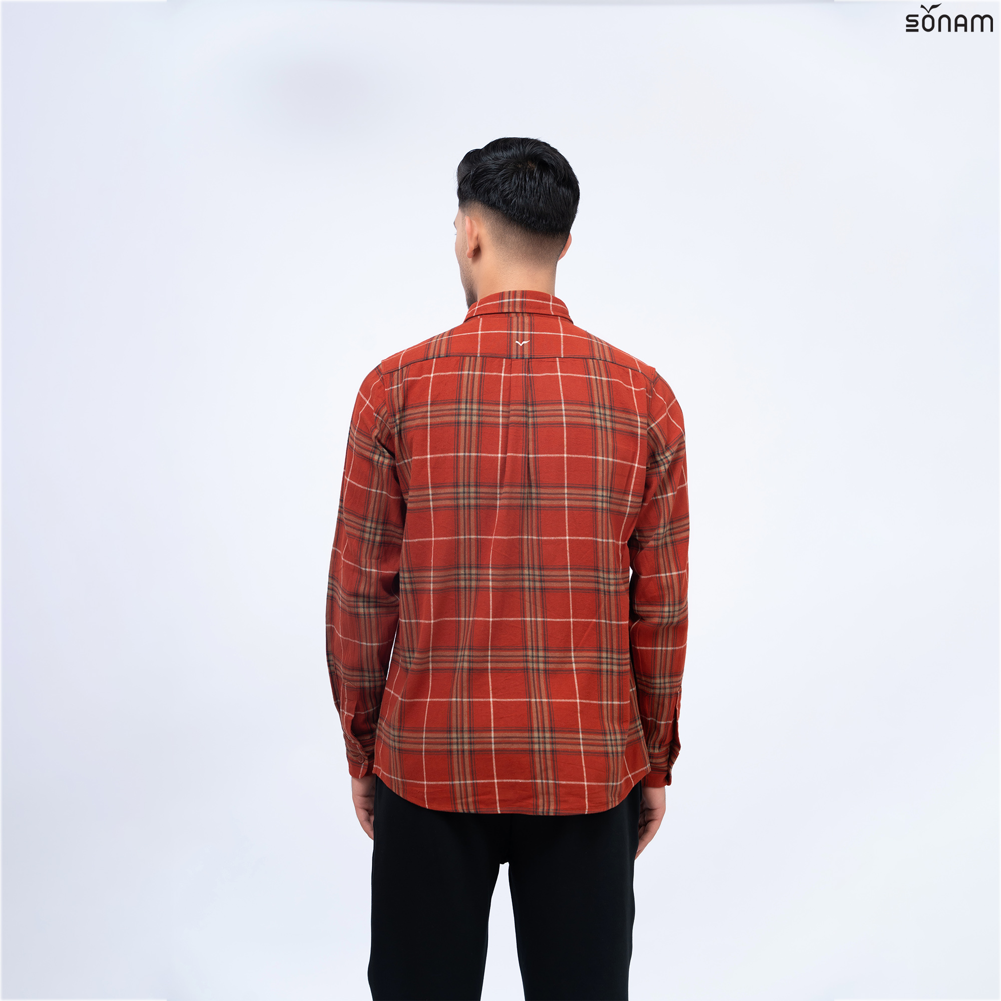 SONAM DAWA MEN'S PLAID FLANNEL SHIRT (FW2025) #2469
