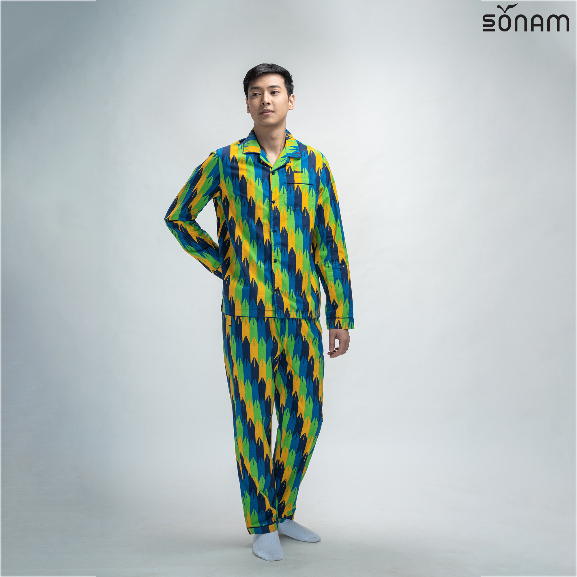 SONAM YUTSO MEN'S FULL SLEEVE NIGHT SUIT (SS2023) #2008 - #2008