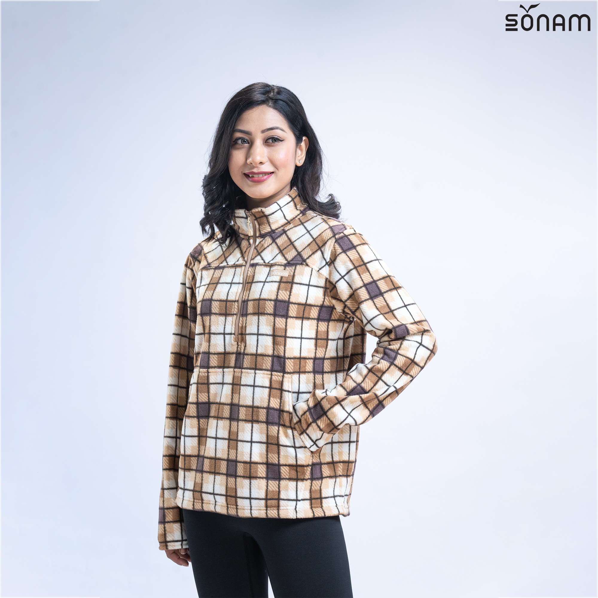 SONAM WANGDAK UNISEX PLAID MICROTOP (FW2023) #2197