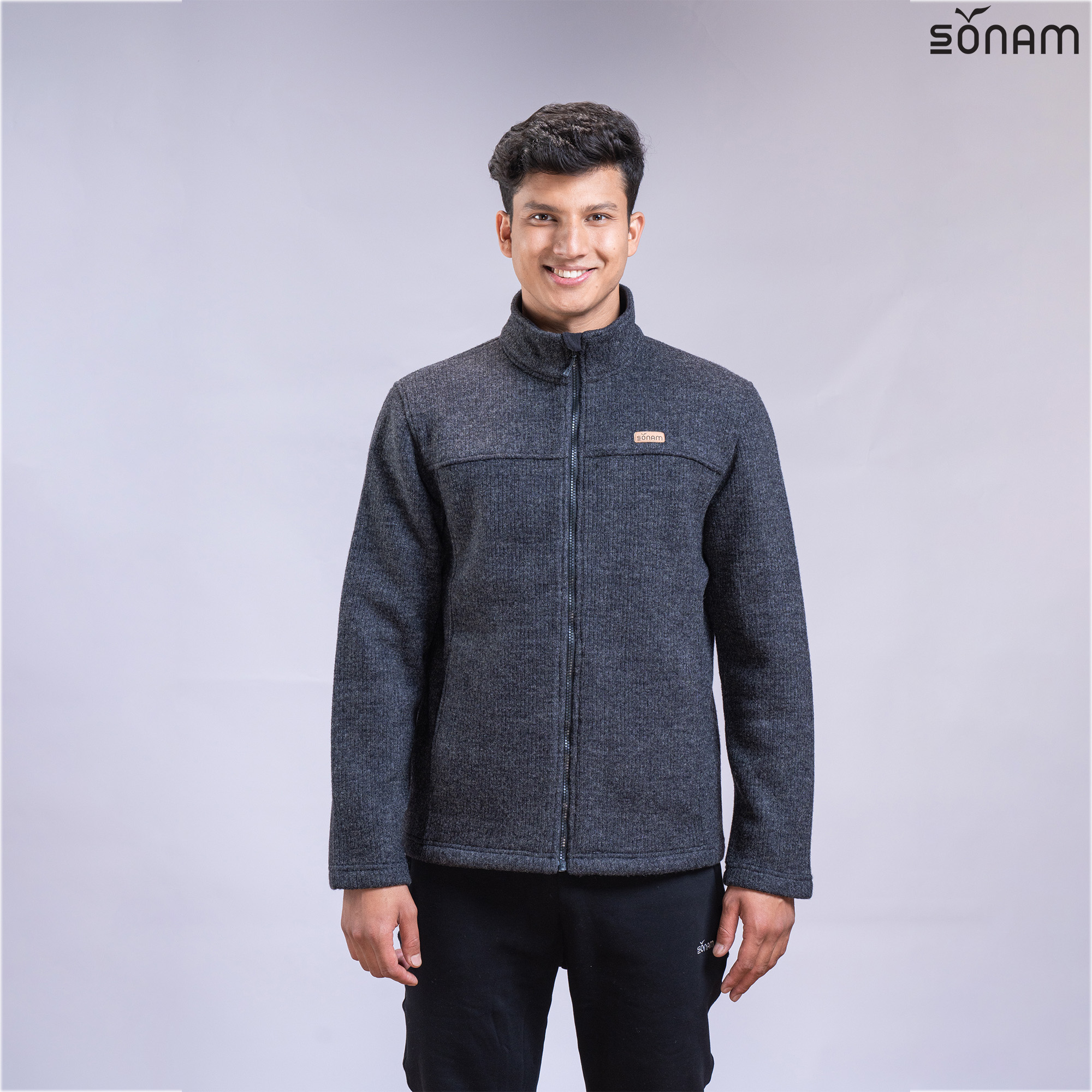 SONAM DEDAN MEN'S PLAIN WOOLEN JACKET (FW2023) #2186