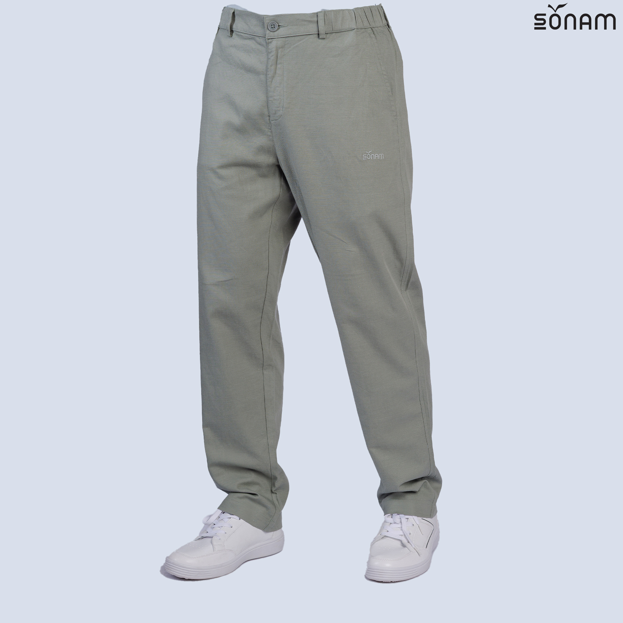 SONAM AJIBA MEN'S LINEN BLEND RELAXED PANT'S (SS2025) #2656