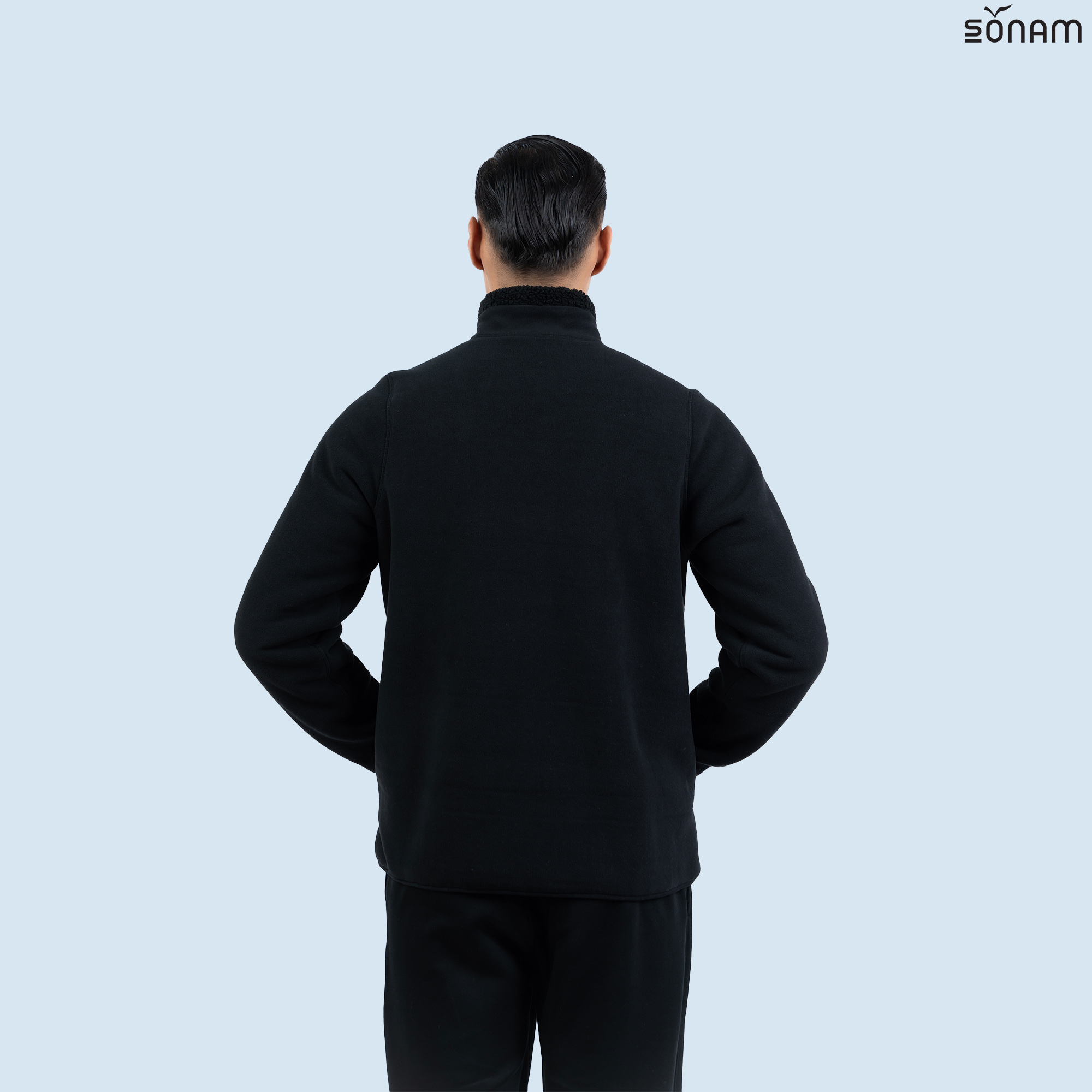 SONAM NORPHEL MEN'S REVERSIBLE TWO WAY FUR & FLEECE JACKET (FW2025) #2744