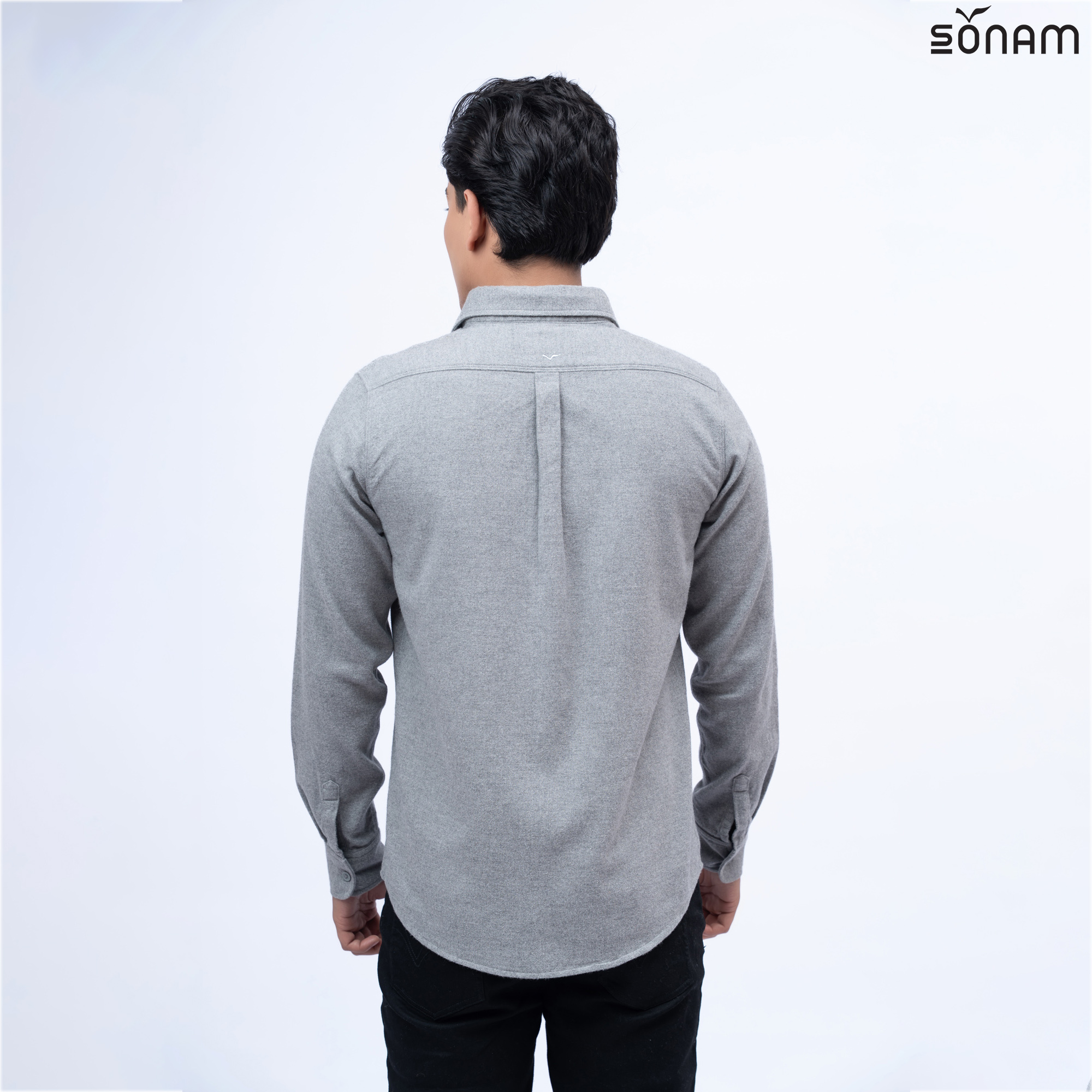 SONAM SERPENS MEN'S MELANGE FLANNEL FULL SLEEVE SHIRT (SS2026) #2833