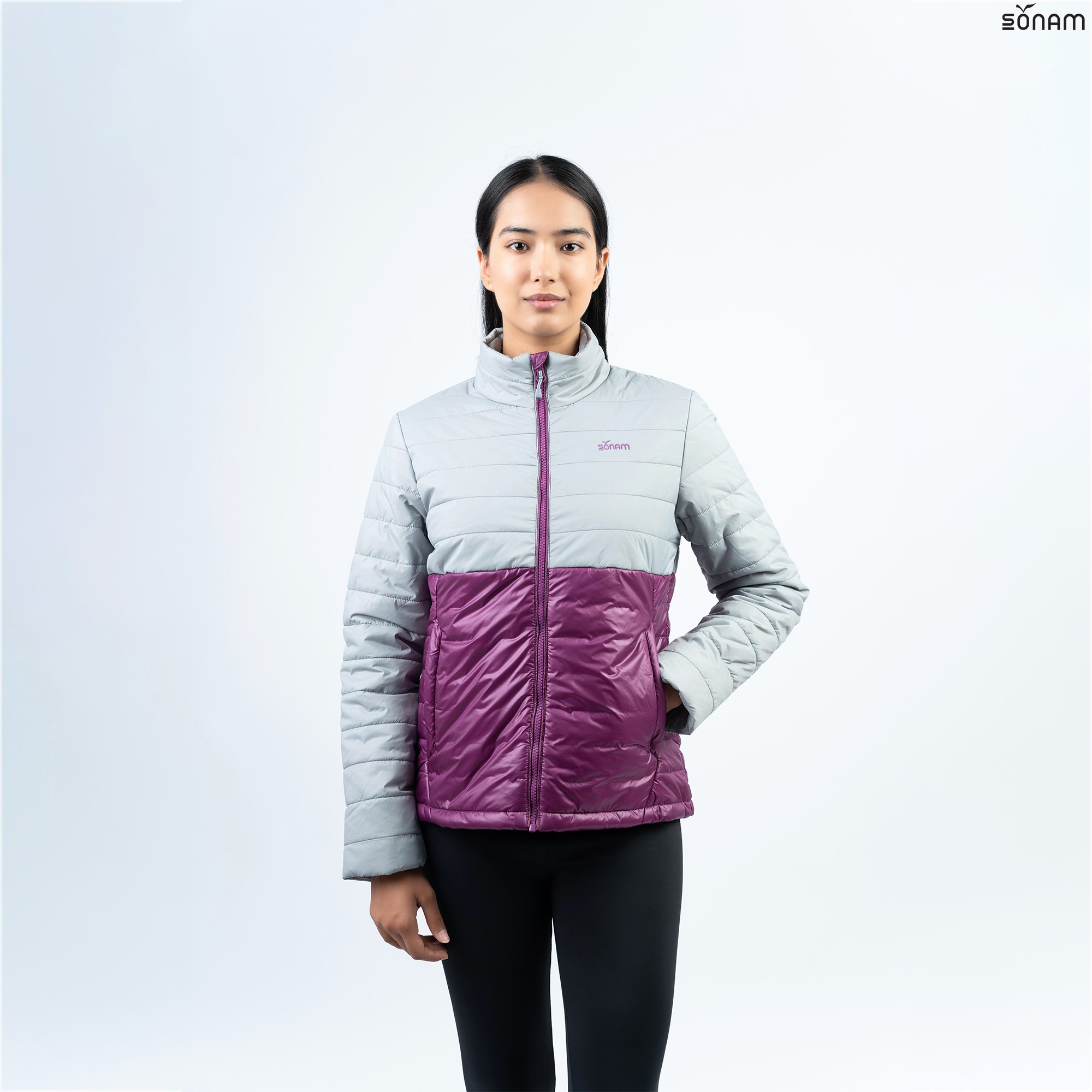 SONAM PEMA WOMEN'S SHINY+MATTE TAFFETA 200 GSM INSULATED JACKET (FW2025) #2719